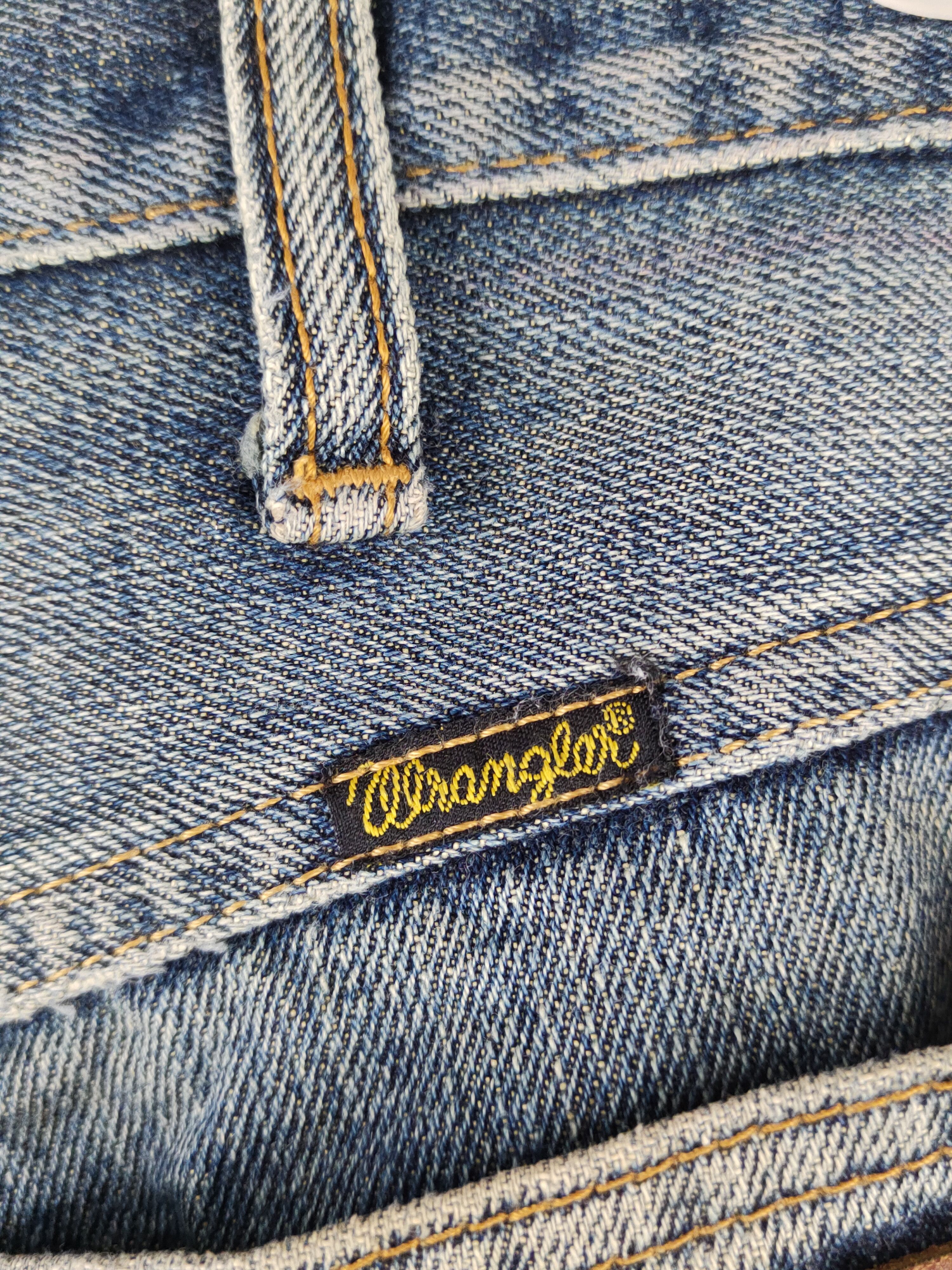 Japanese Brand Wrangler Dark Blue Faded Distressed Ripped Jeans #S2246 Size US 31 - 10 Thumbnail