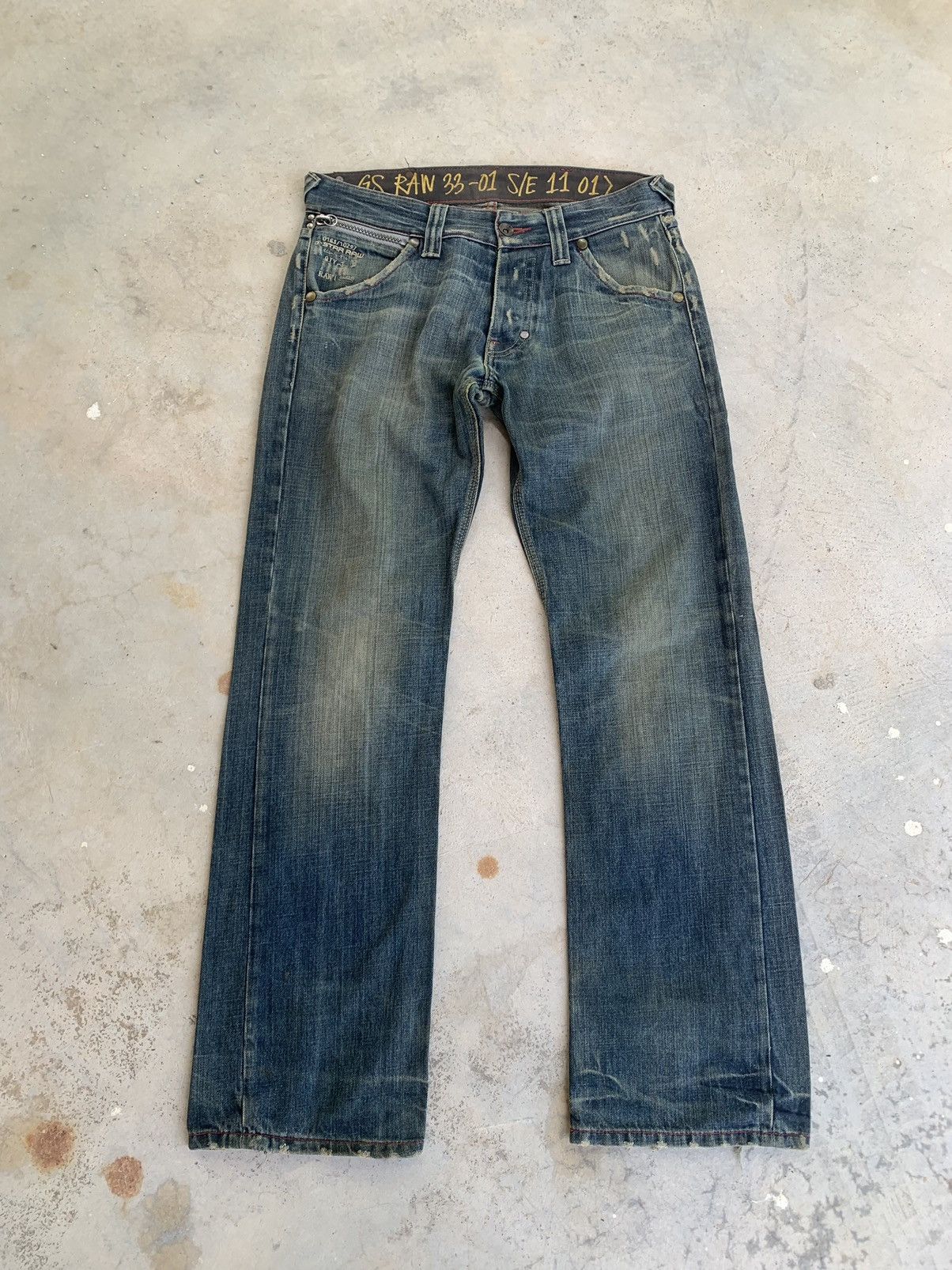 G-Star G Star Raw Distressed Jeans Pants Size US 34 / EU 50 - 1 Thumbnail