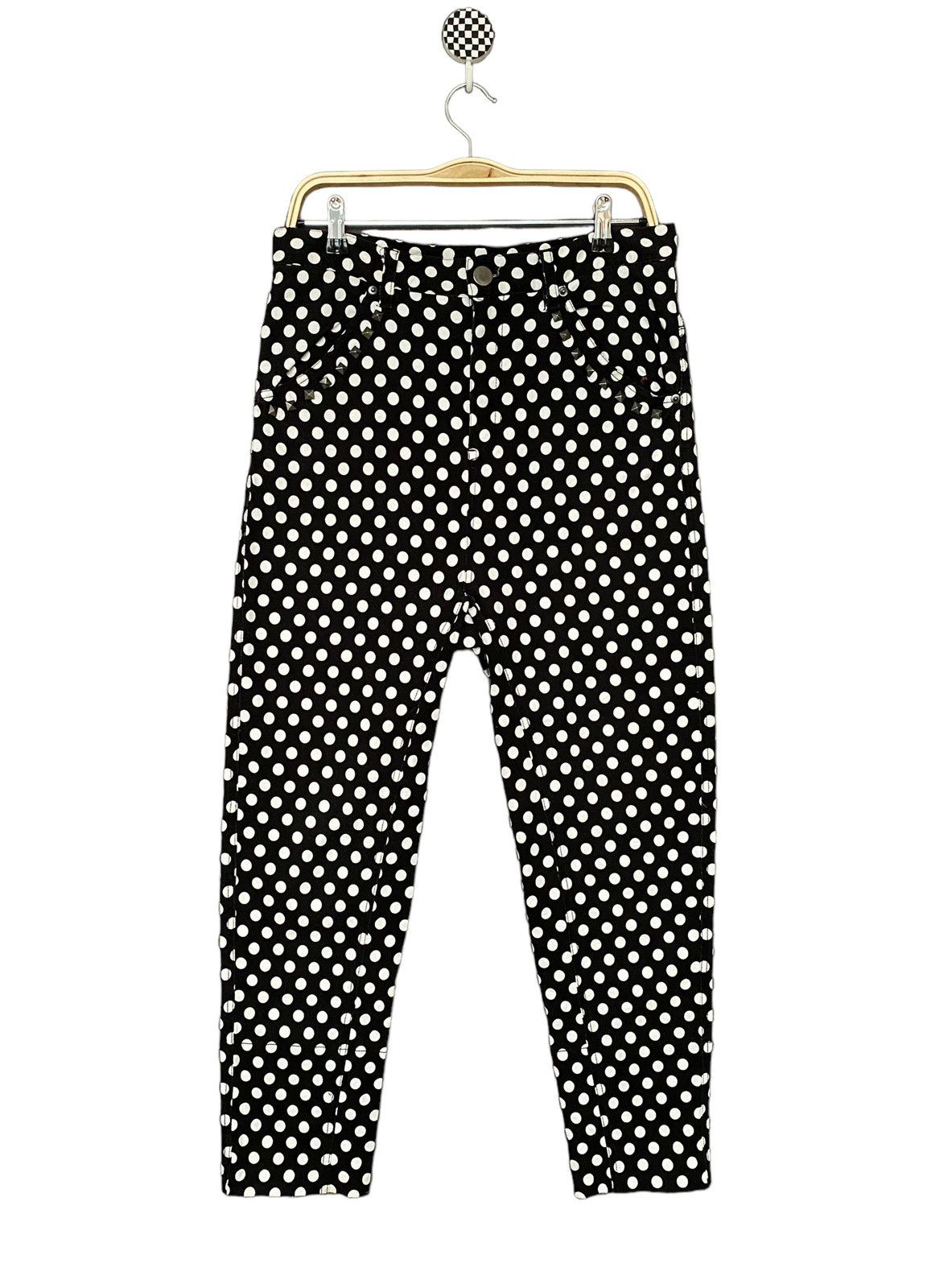 Japanese Brand × Vintage Vintage Japanese Brand Hell Cat Punks Polka Dot Pants 1990s Size US 31 - 1 Thumbnail