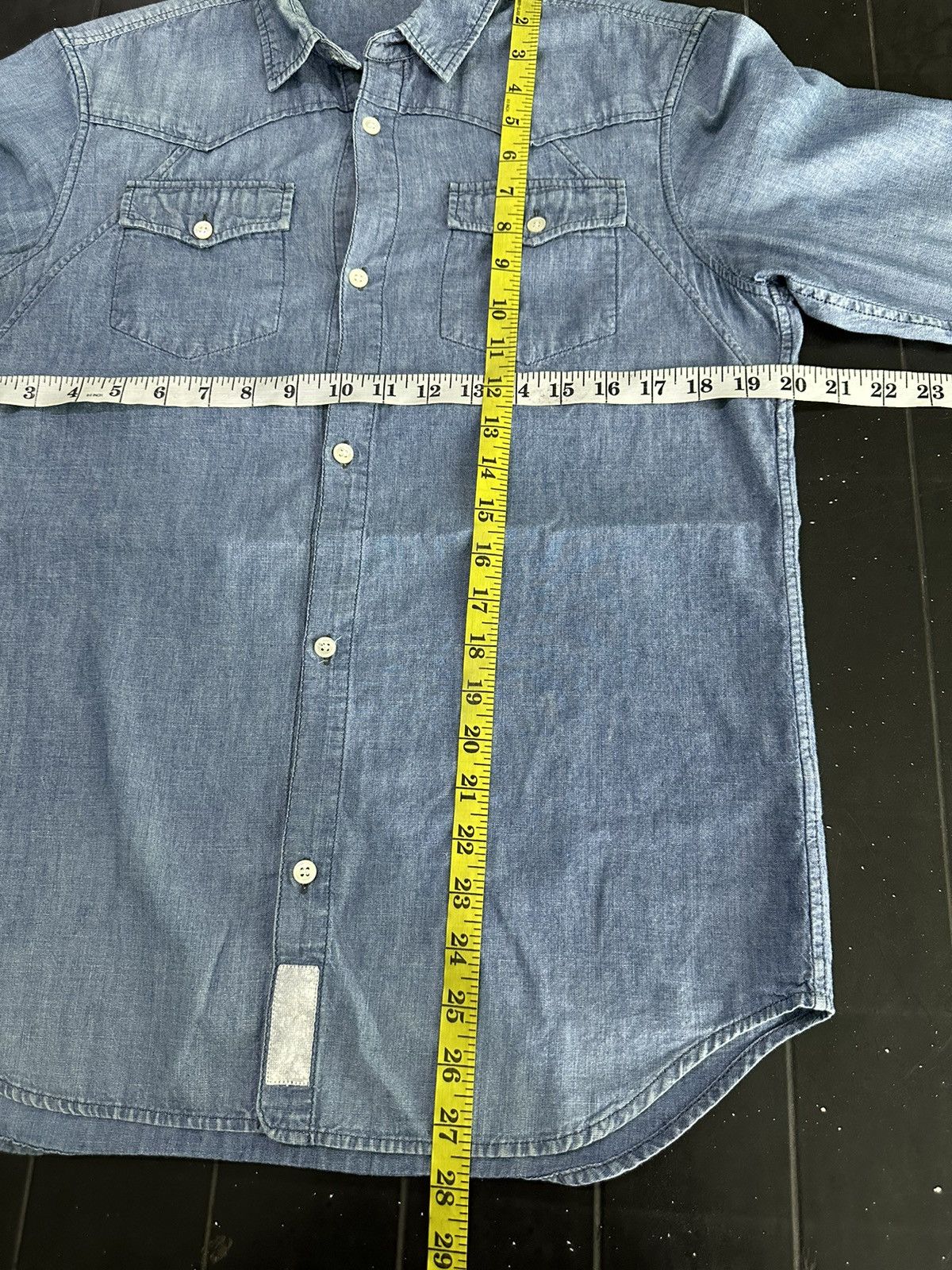 Undercover Vintage Undercoverism Denim Long Sleeve Collar Tee Size US S / EU 44-46 / 1 - 17 Thumbnail