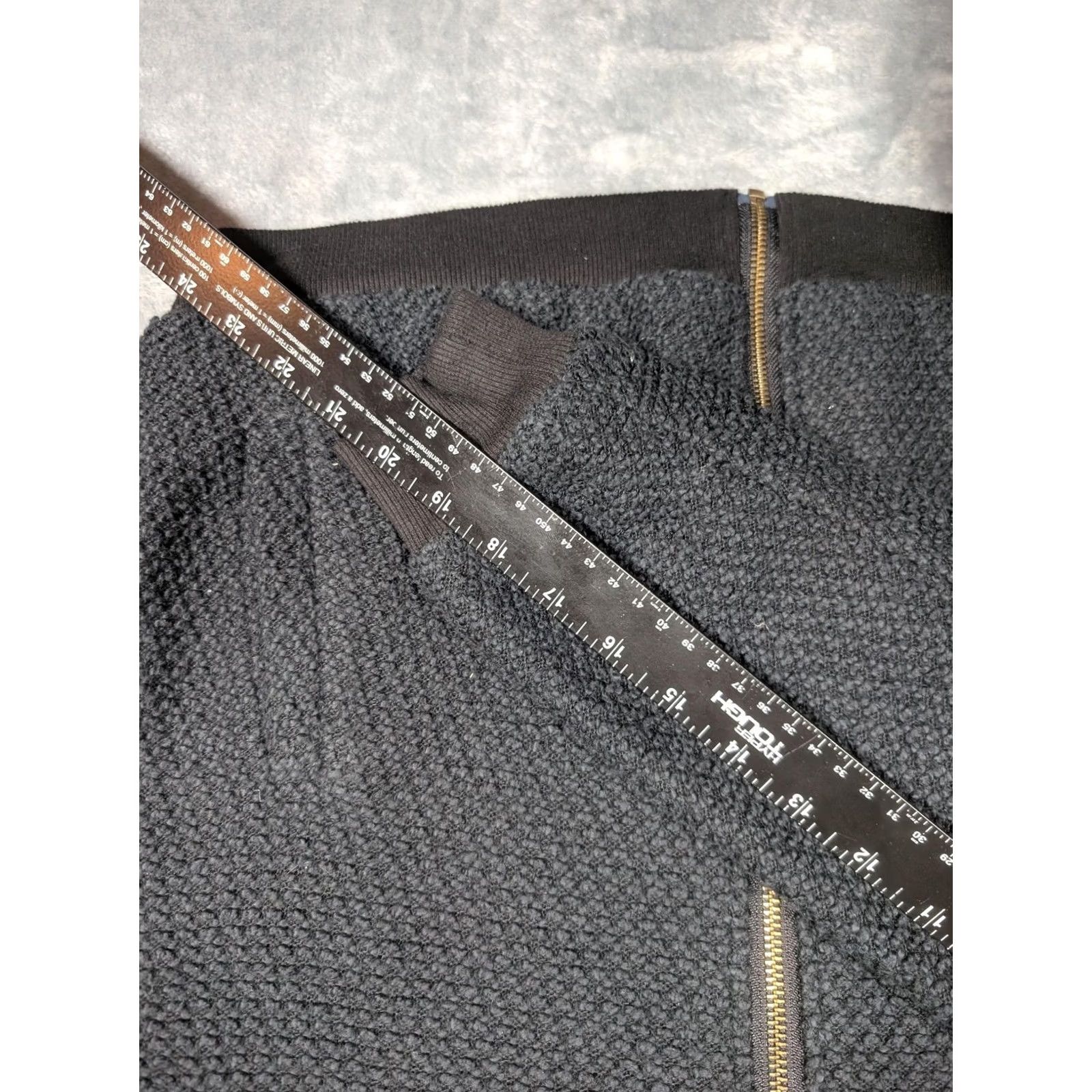 Marine Layer Marine Layer Jacket Womens Medium Black Textured Knit Bomber Full Zip Casual Size M / US 6-8 / IT 42-44 - 4 Thumbnail