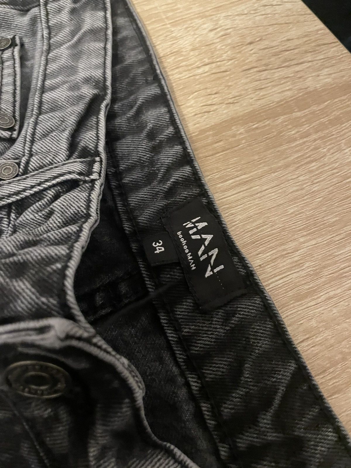 Boohoo BoohooMan Grey Acid Wash- Size 34 Size US 34 / EU 50 - 6 Thumbnail