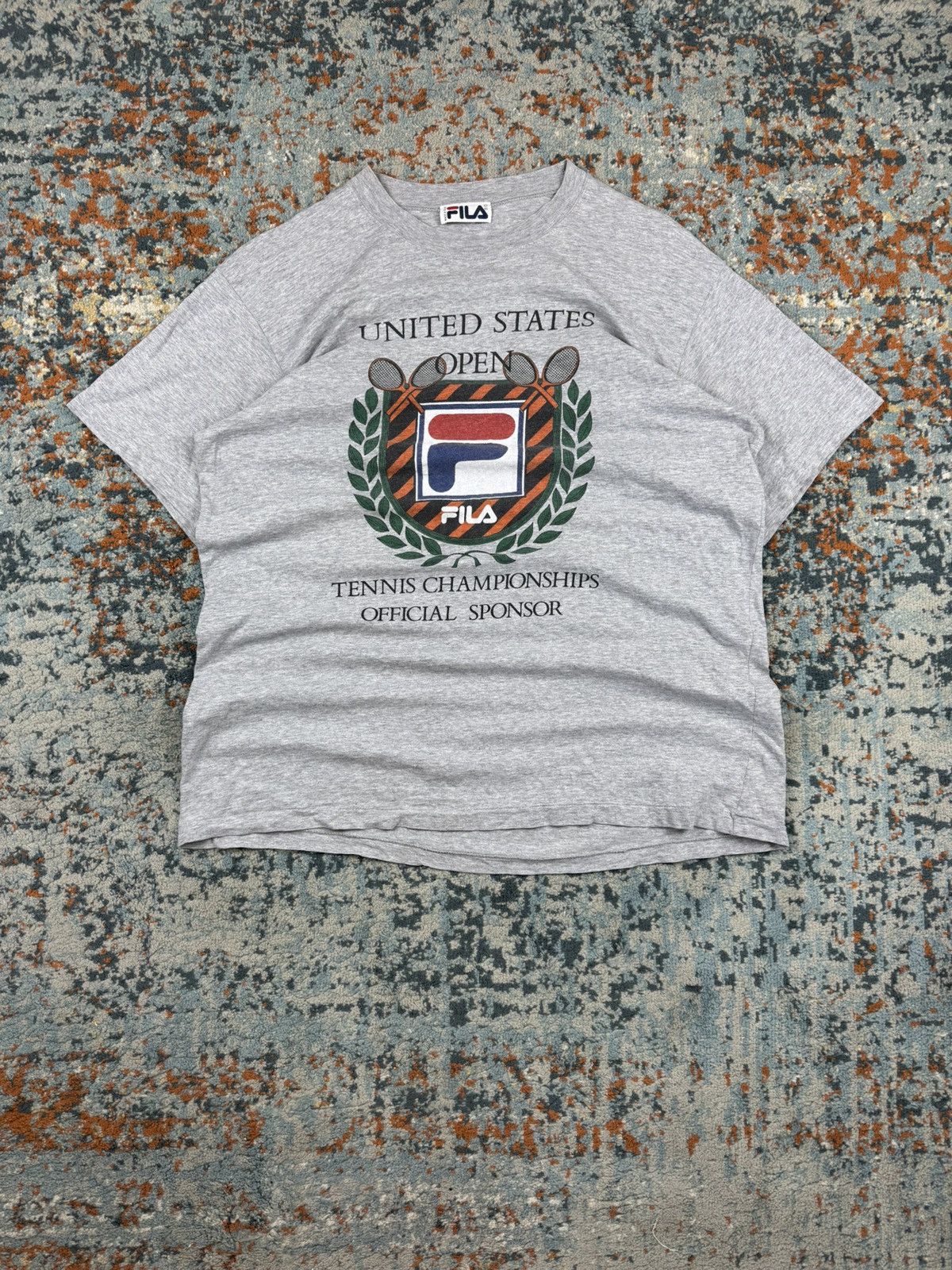 Fila Vintage 90s Fila United states open tennis graphic tee Size US L / EU 52-54 / 3 - 1 Thumbnail