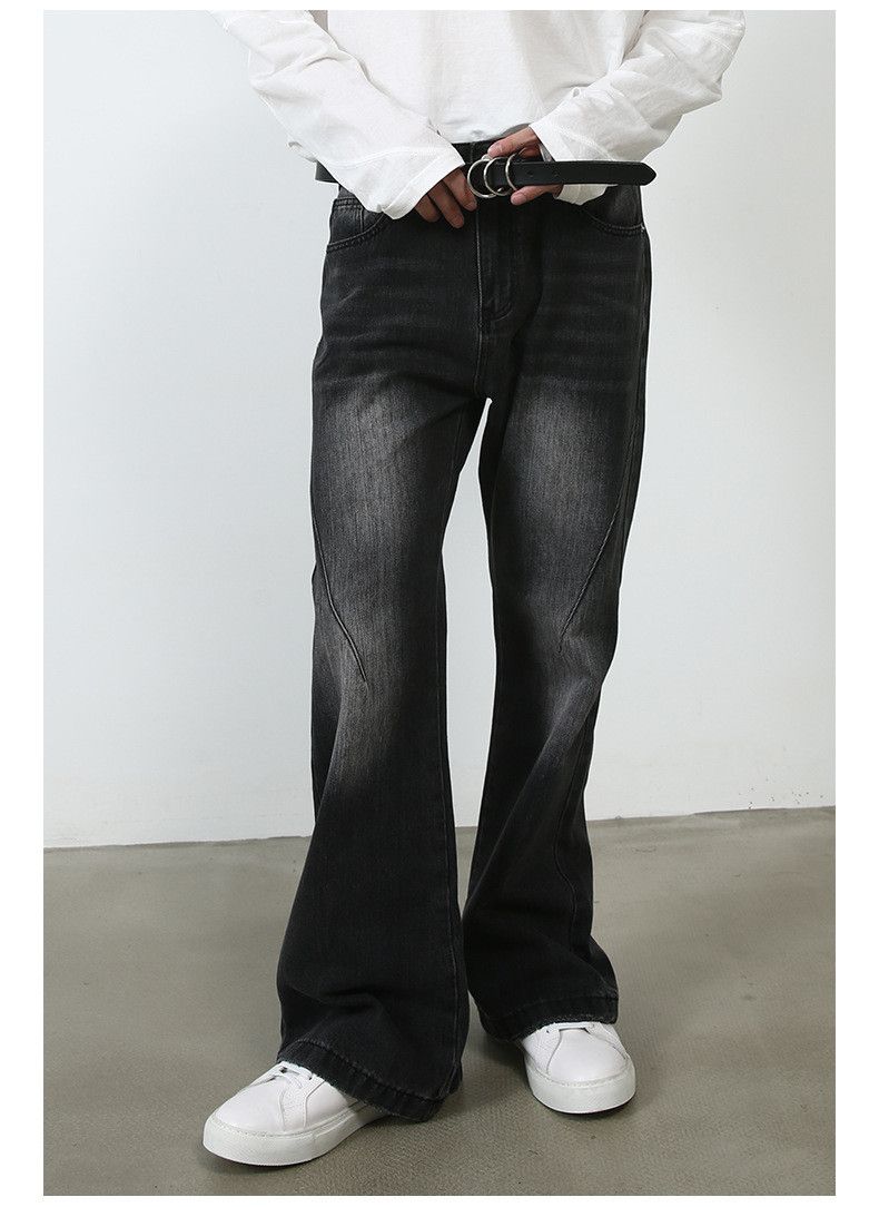 Jean American retro washed straight wide-leg bootcut jeans Size US 32 / EU 48 - 2 Thumbnail