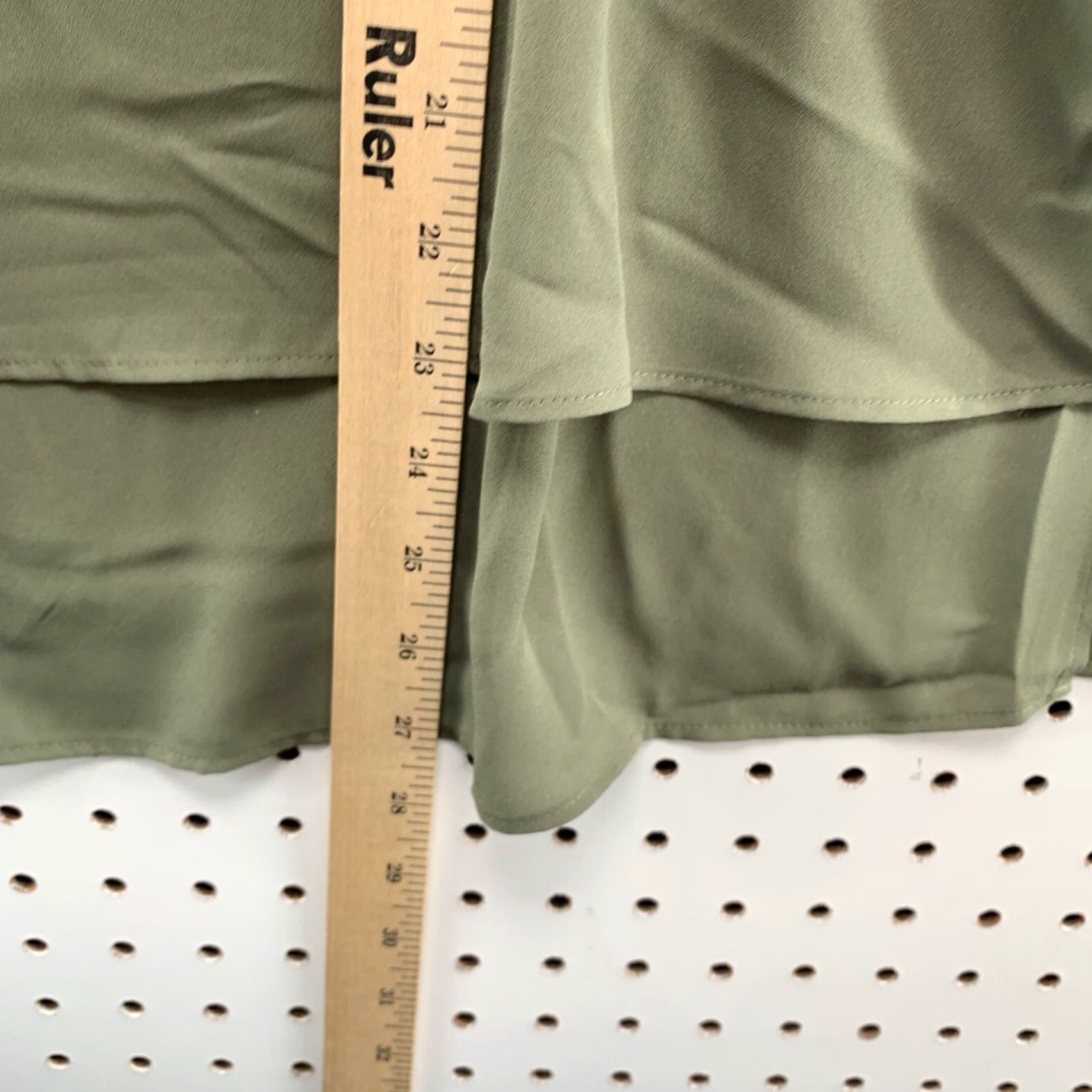Juicy Couture Juicy Couture Womens Top Sleeveless Large Olive Green Layered Ruffle Embellished Size L / US 10 / IT 46 - 7 Thumbnail