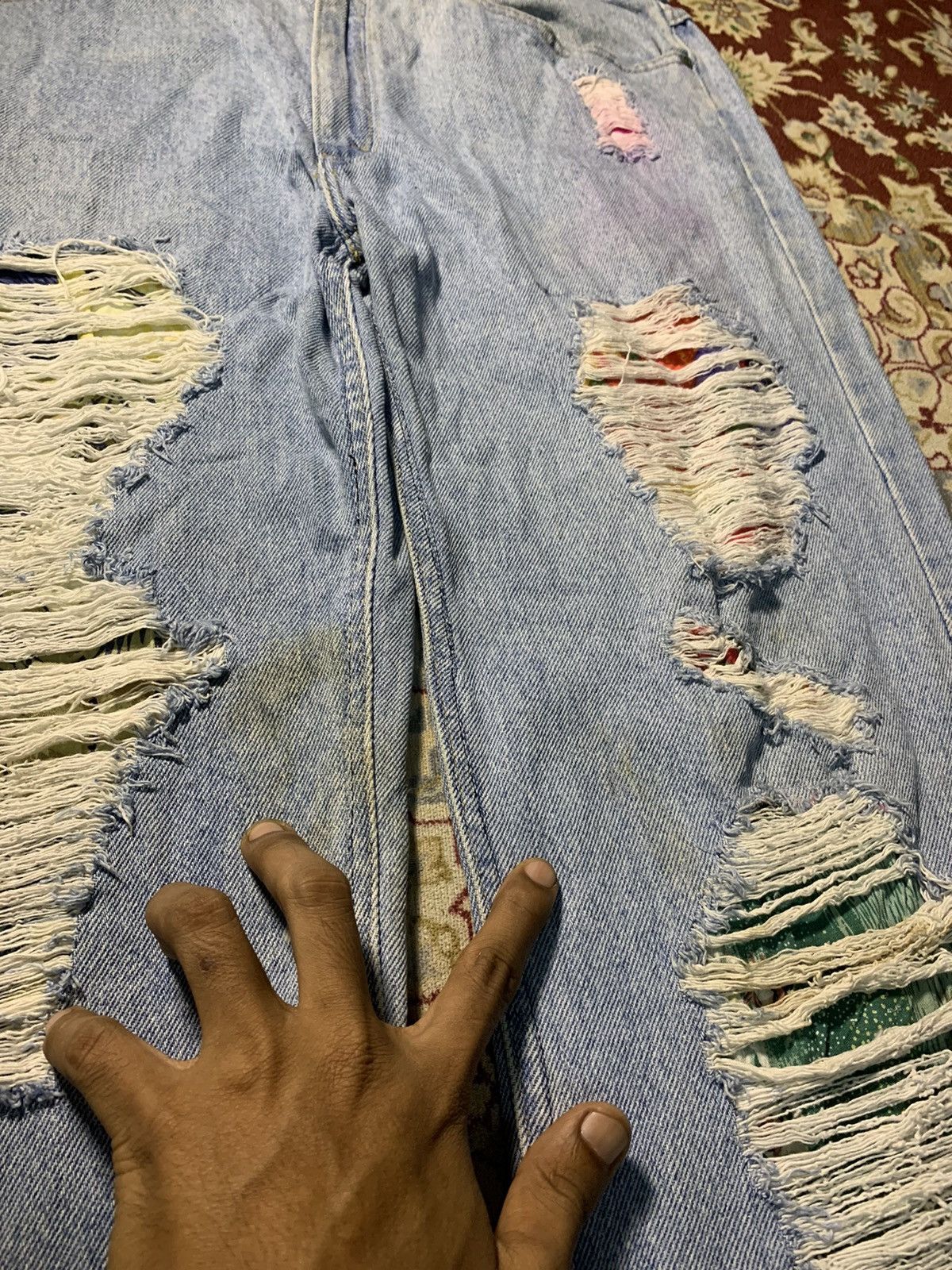 Lee 90s LEE SAMPLE BORO SASHIKO PANT RARE Size US 32 / EU 48 - 5 Thumbnail