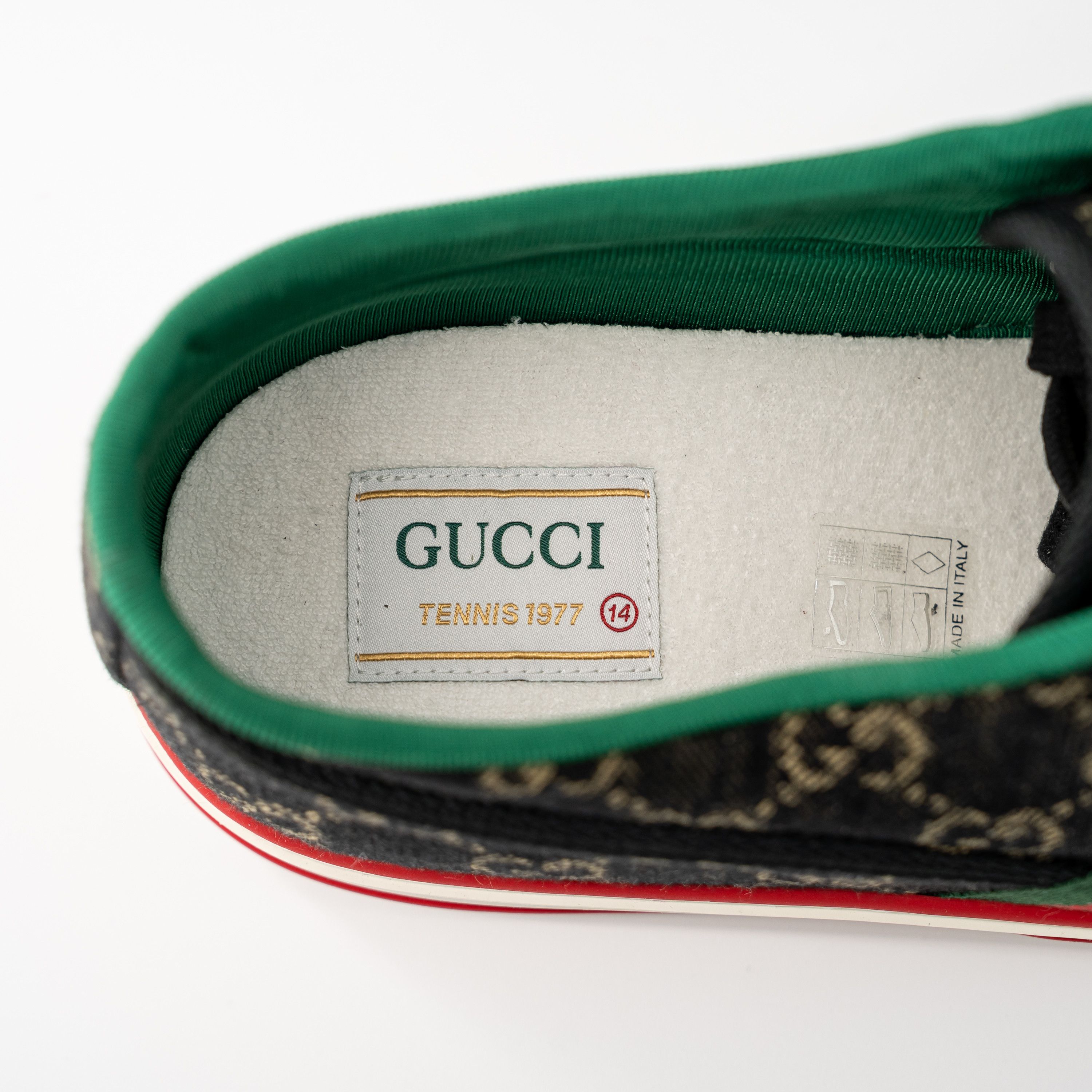 Gucci size 14G - Gucci Tennis Black Denim Sneakers GG print Size US 14 / EU 47 - 7 Thumbnail