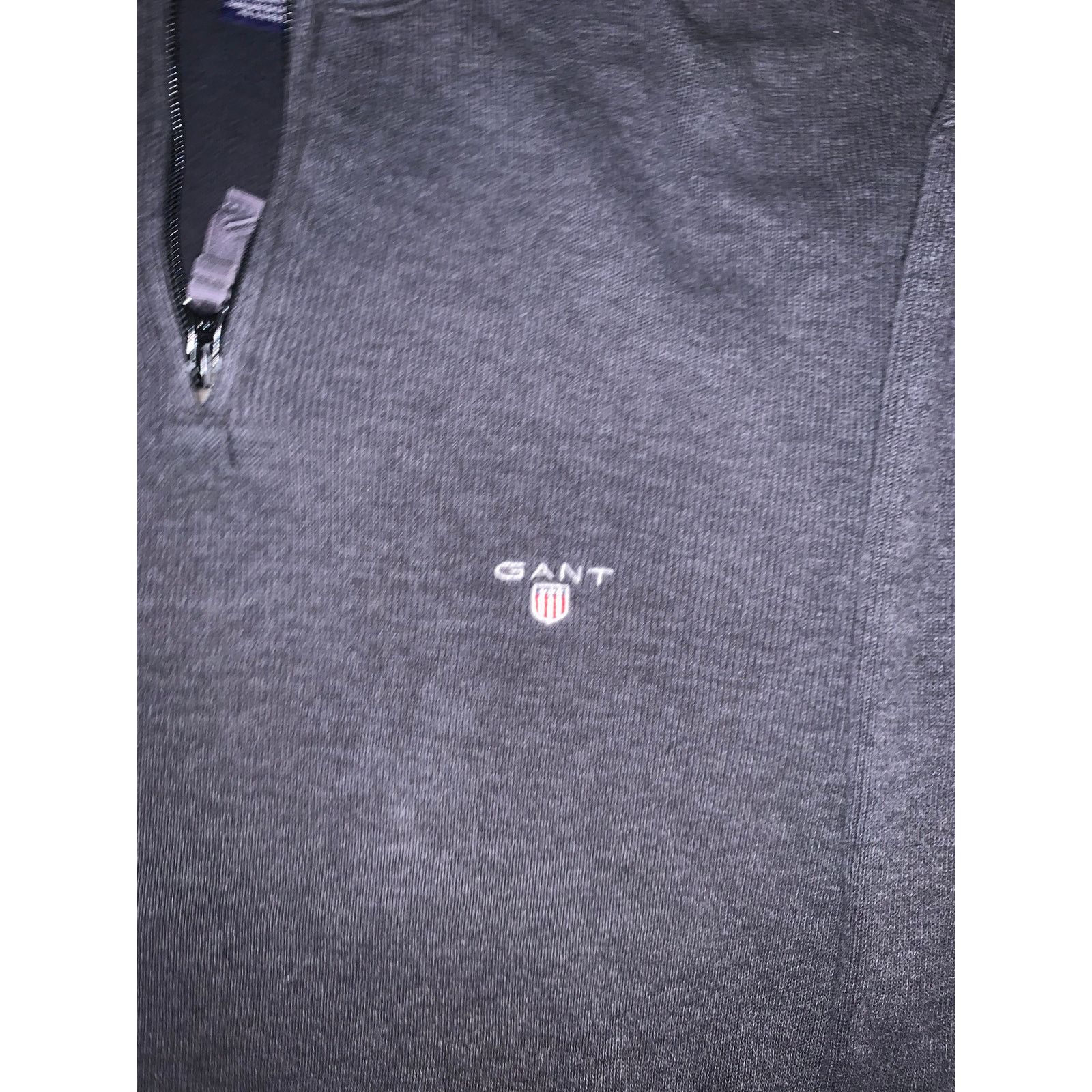 Gant GANT Quarter Zip Pullover Mens Medium Dark Grey Size US M / EU 48-50 / 2 - 2 Thumbnail