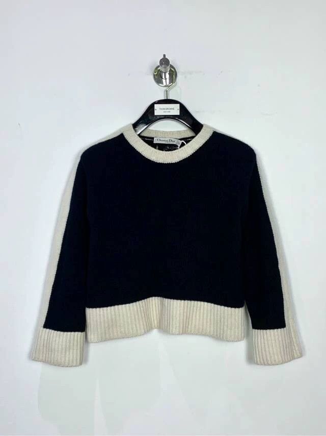 Dior Dior Alphanumeric pattern round-neck cashmere blended knitt Size XS / US 0-2 / IT 36-38 - 1 Thumbnail