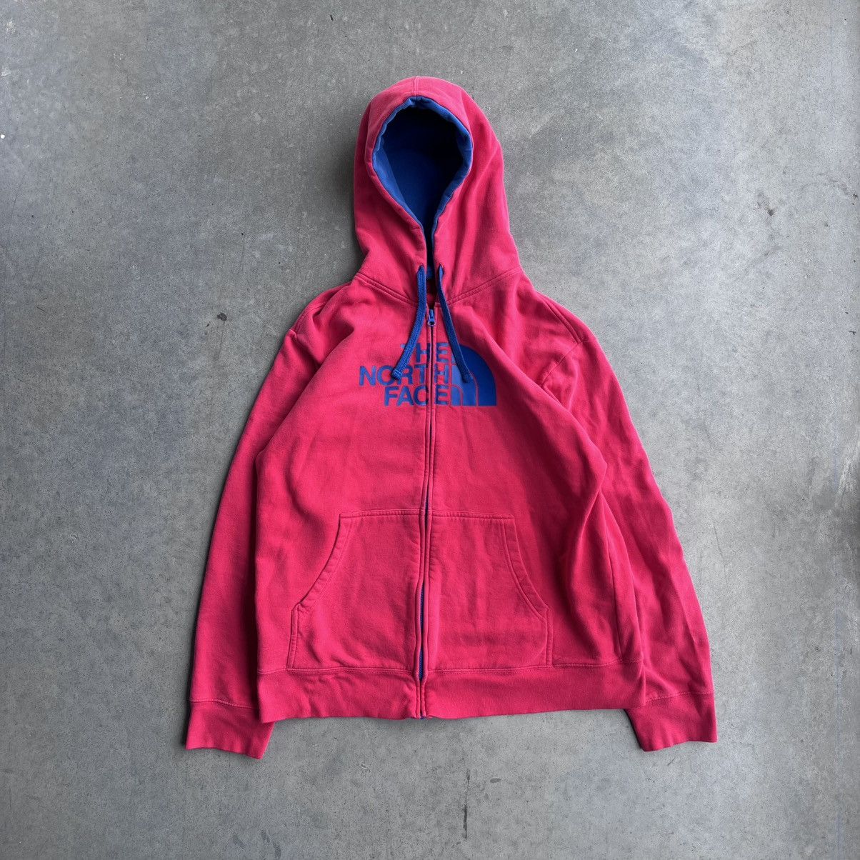 The North Face CRAZY Y2K The North Face Red and Blue Faded Hoodie Zip Up XL Size US XL / EU 56 / 4 - 3 Thumbnail