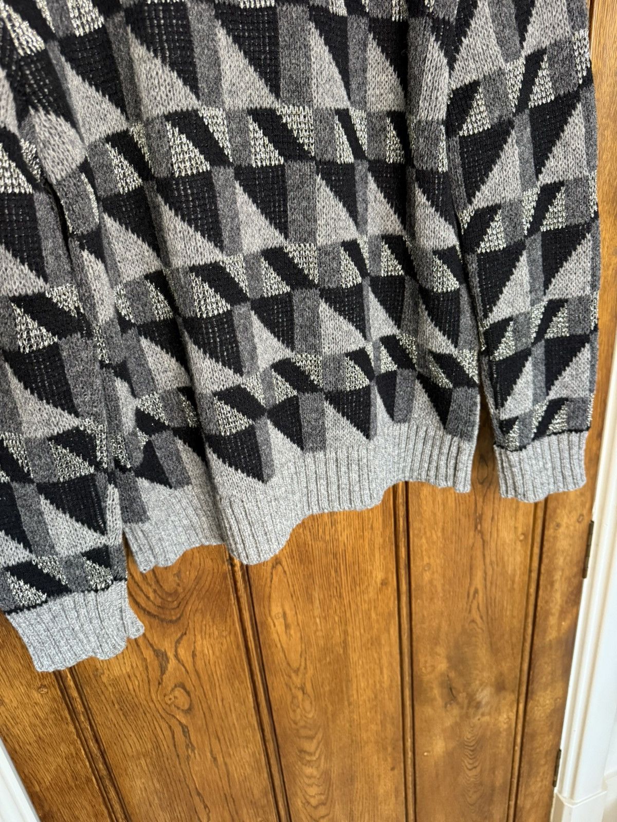 Saint Laurent Paris FW15 Grail Saint Laurent geometric metallic sweater Hedi XL Size US XL / EU 56 / 4 - 16 Thumbnail