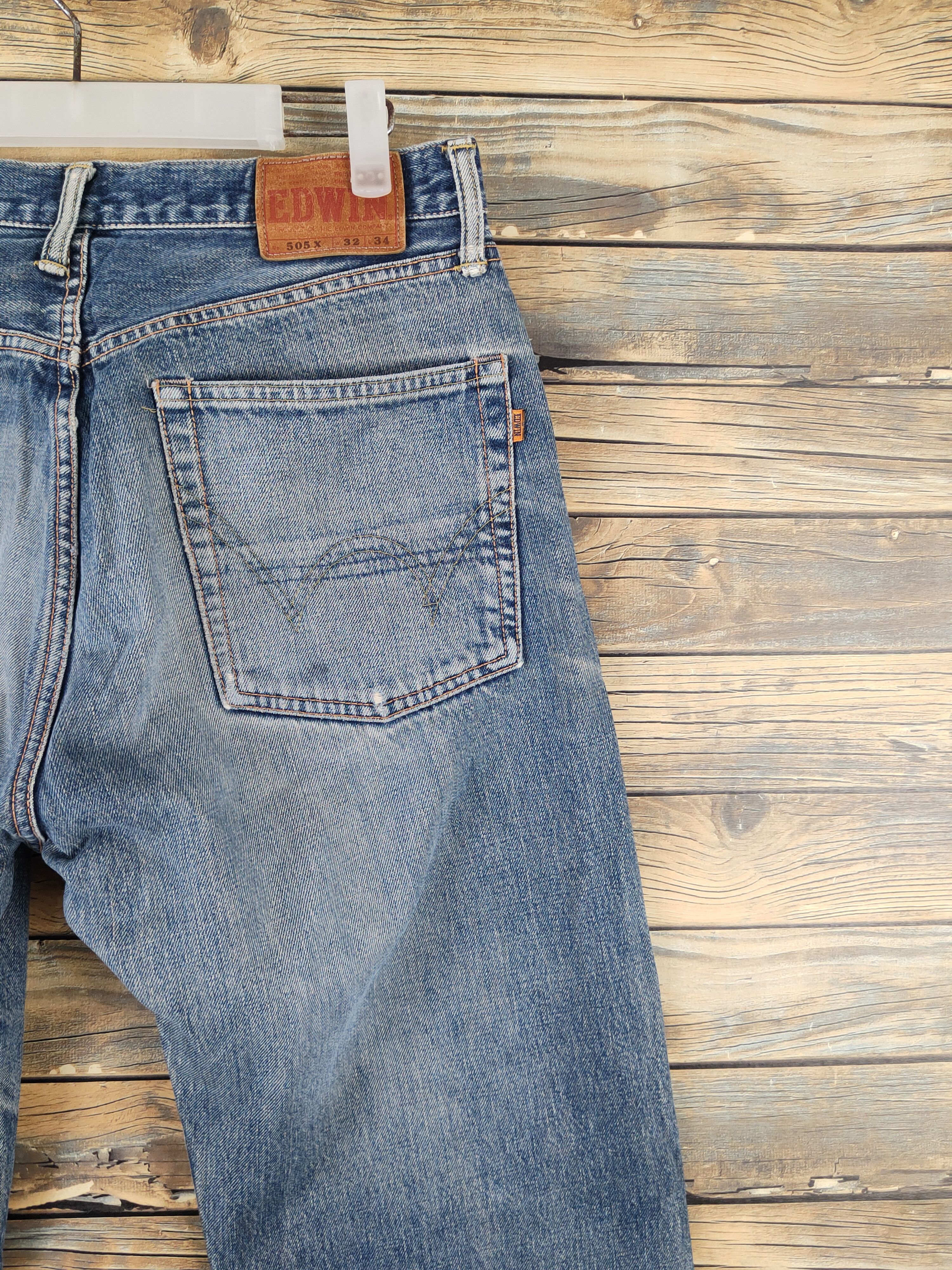 Edwin Edwin selvedge Distressed Ripped denim Jeans #W1398 Size US 32 / EU 48 - 11 Thumbnail