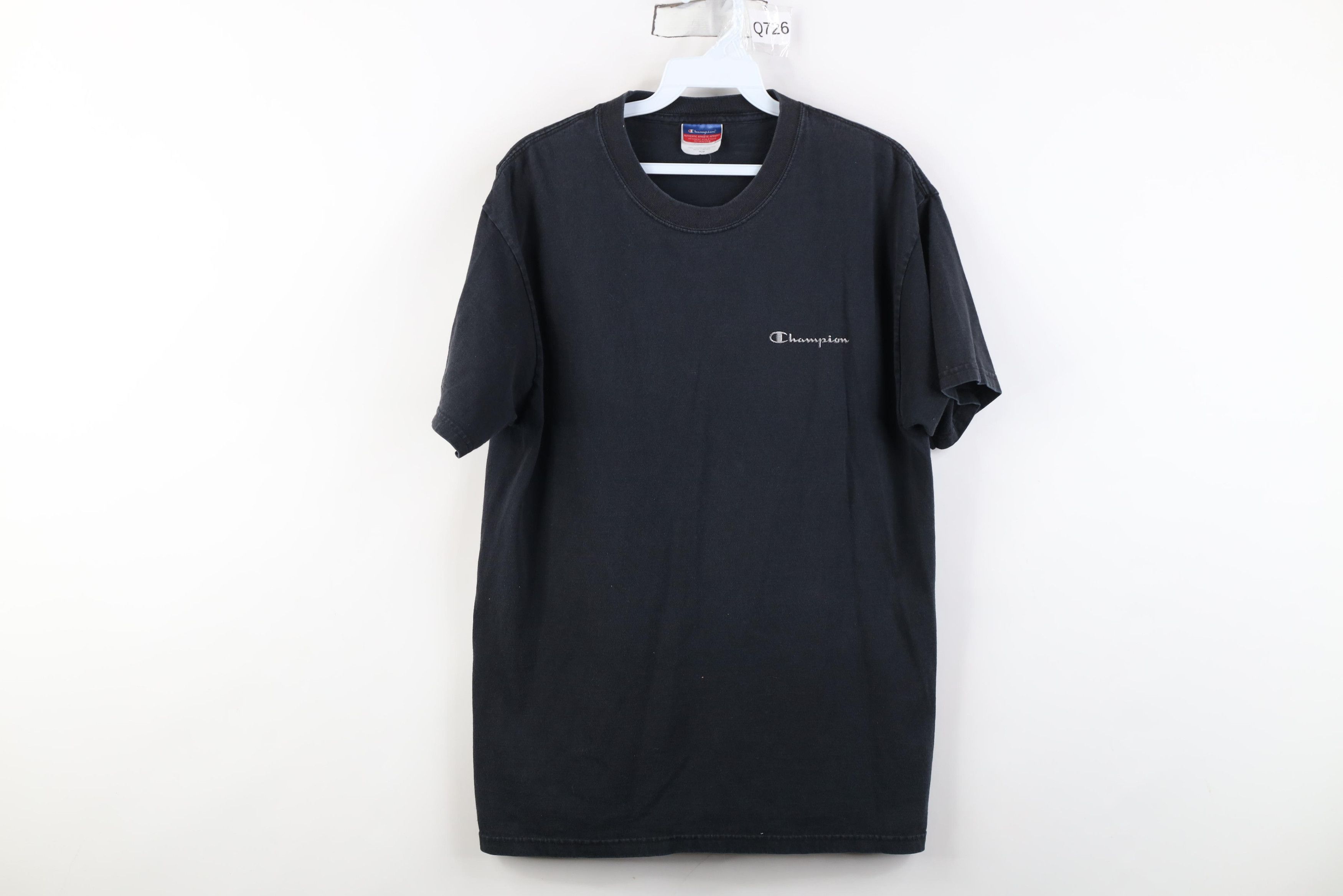 Champion Vintage 90s Y2K Champion Spell Out T-Shirt Black Cotton Size US M / EU 48-50 / 2 - 1 Thumbnail