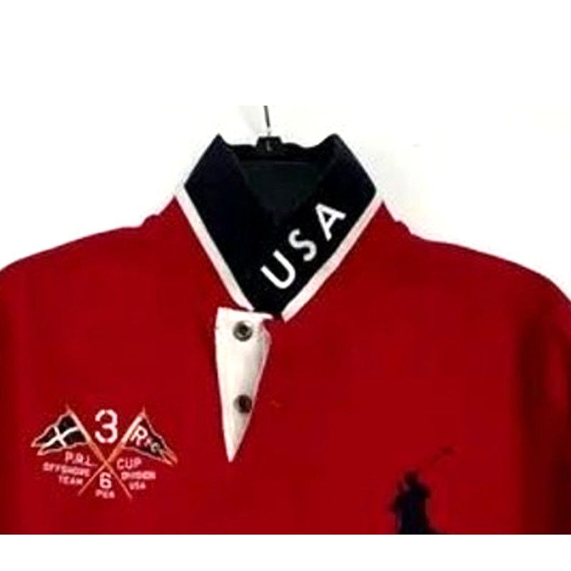 Polo Ralph Lauren Boy's XL 18/20 | POLO Ralph Lauren Pony USA Polo Rugby Shirt Size US XL / EU 56 / 4 - 3 Thumbnail