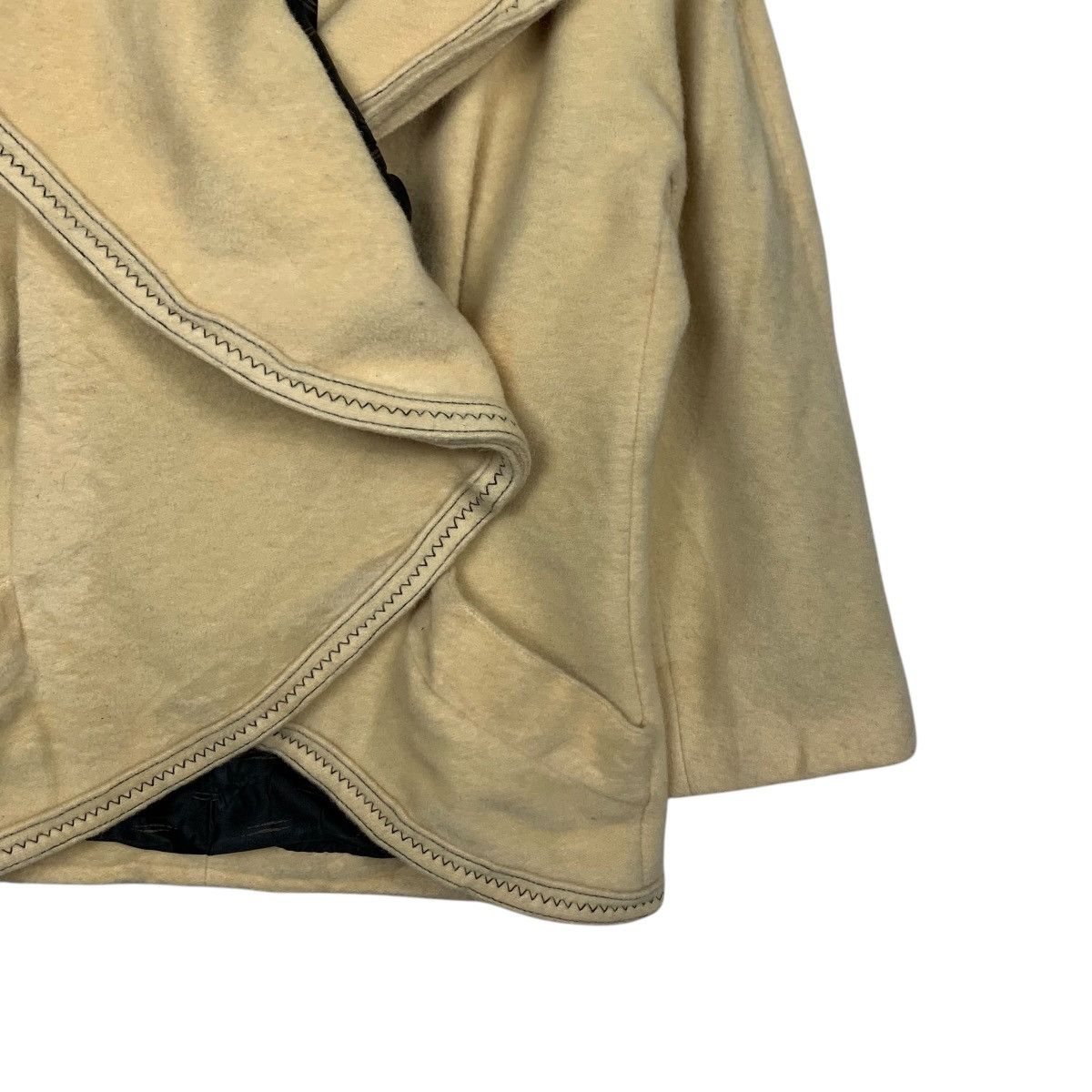 Krizia Uomo Vintage 90's KRIZIA Asymmetrical Wool Jacket #2874-C130 Size M / US 6-8 / IT 42-44 - 6 Thumbnail