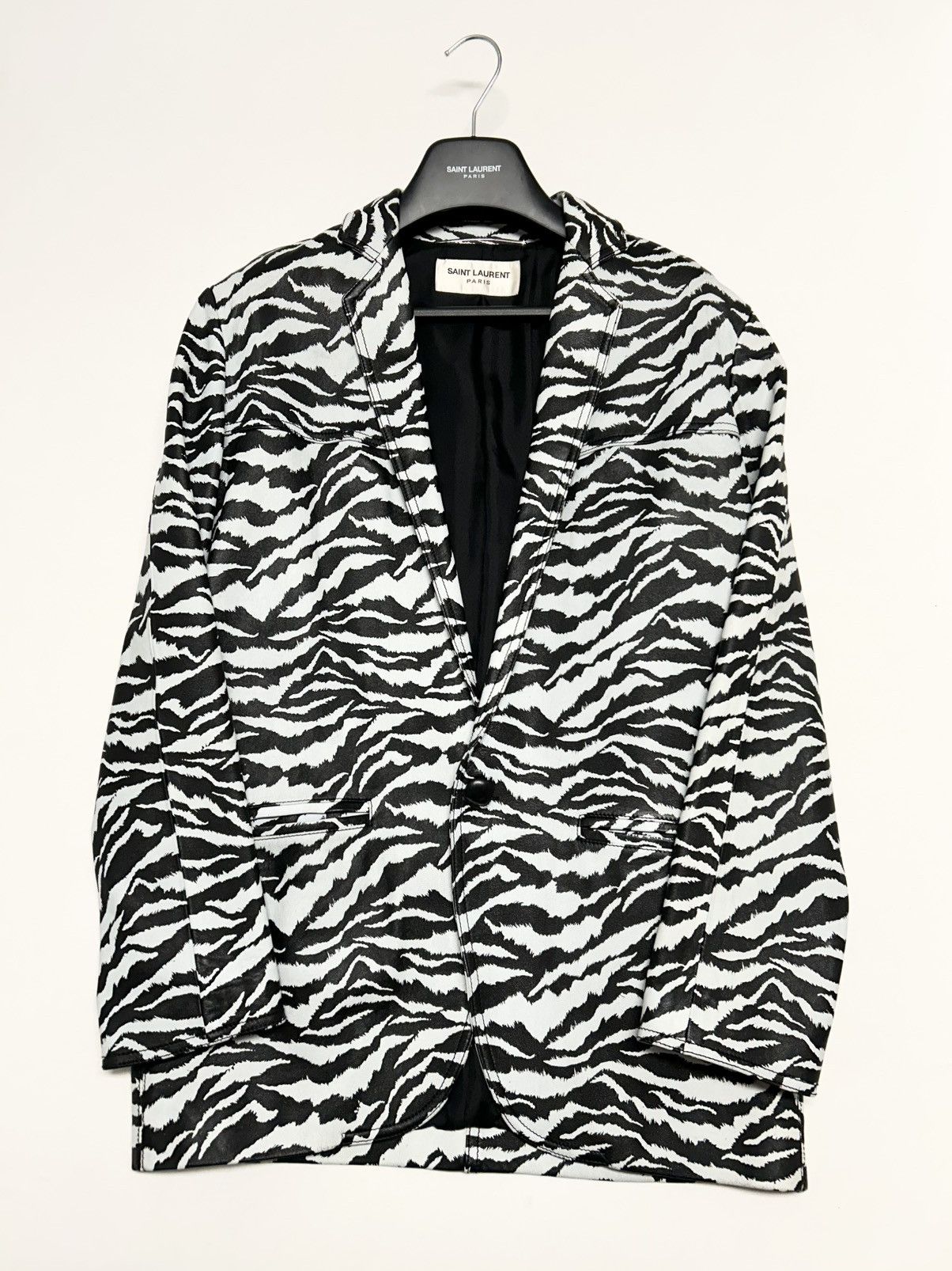 Saint Laurent Paris SS2016 1/1 Sample Zebra Leather Blazer Size US M / EU 48-50 / 2 - 8 Thumbnail