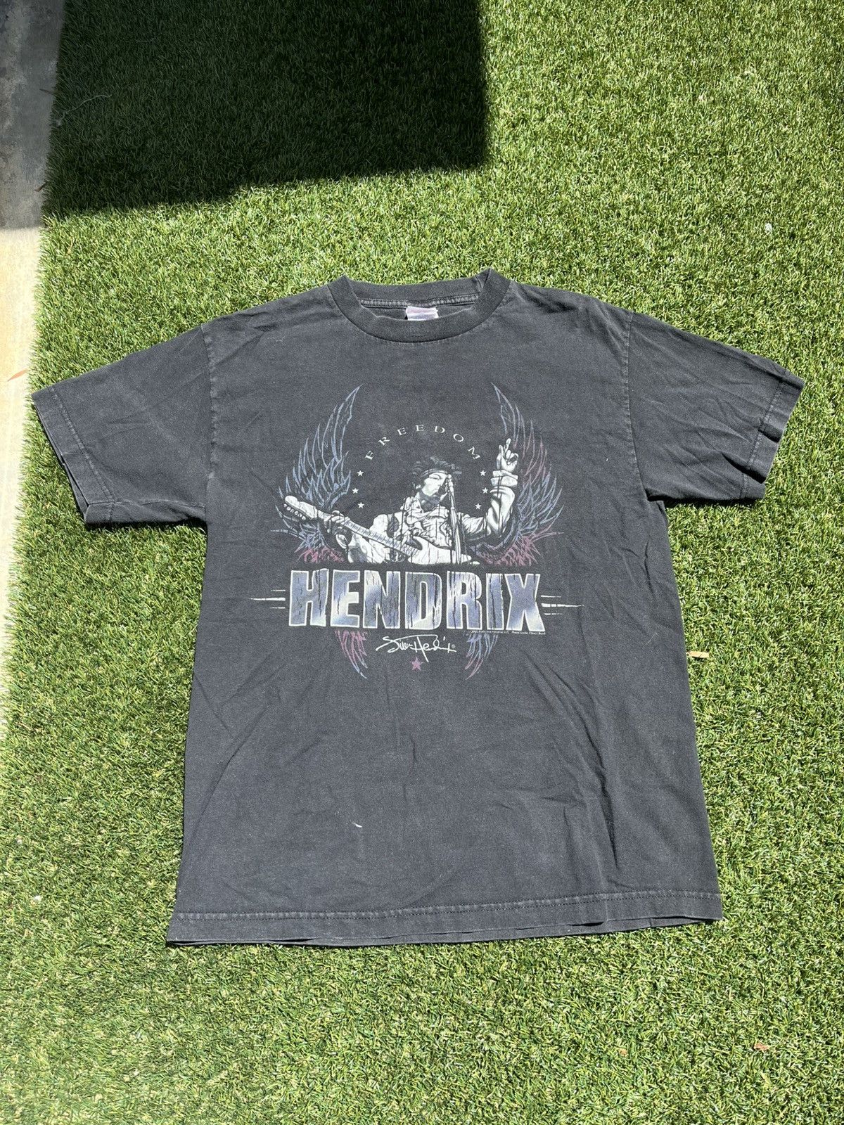 Vintage VTG 00’s Jimi Hendrix Faded Black Tee Size US M / EU 48-50 / 2 - 1 Thumbnail