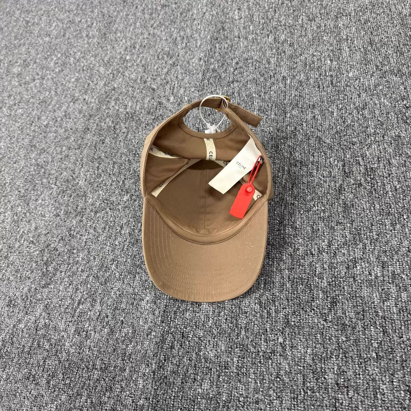 Celine Celine Triomphe Embroidered Logo Khaki Baseball Cap S 99 New Size ONE SIZE - 4 Thumbnail