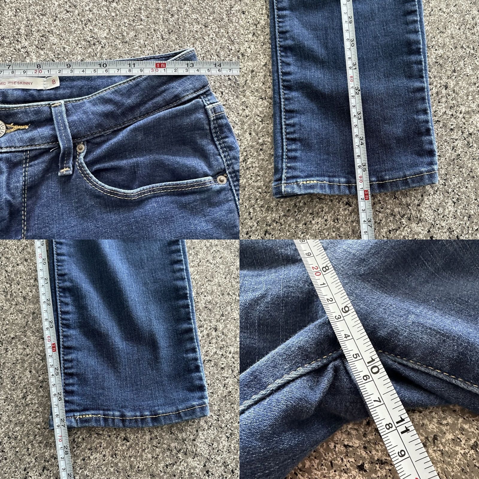 Levi's Levi’s Jeans Women’s Size 8 Mid Rise Skinny Stretch Denim Blue Medium Wash Size 30" / US 8 / IT 44 - 8 Thumbnail