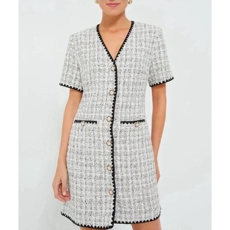 Other NWOT Pomander Place White Tweed Josephine Dress XXL Size XXL / US 16-18 / IT 52-54 - 7 Thumbnail