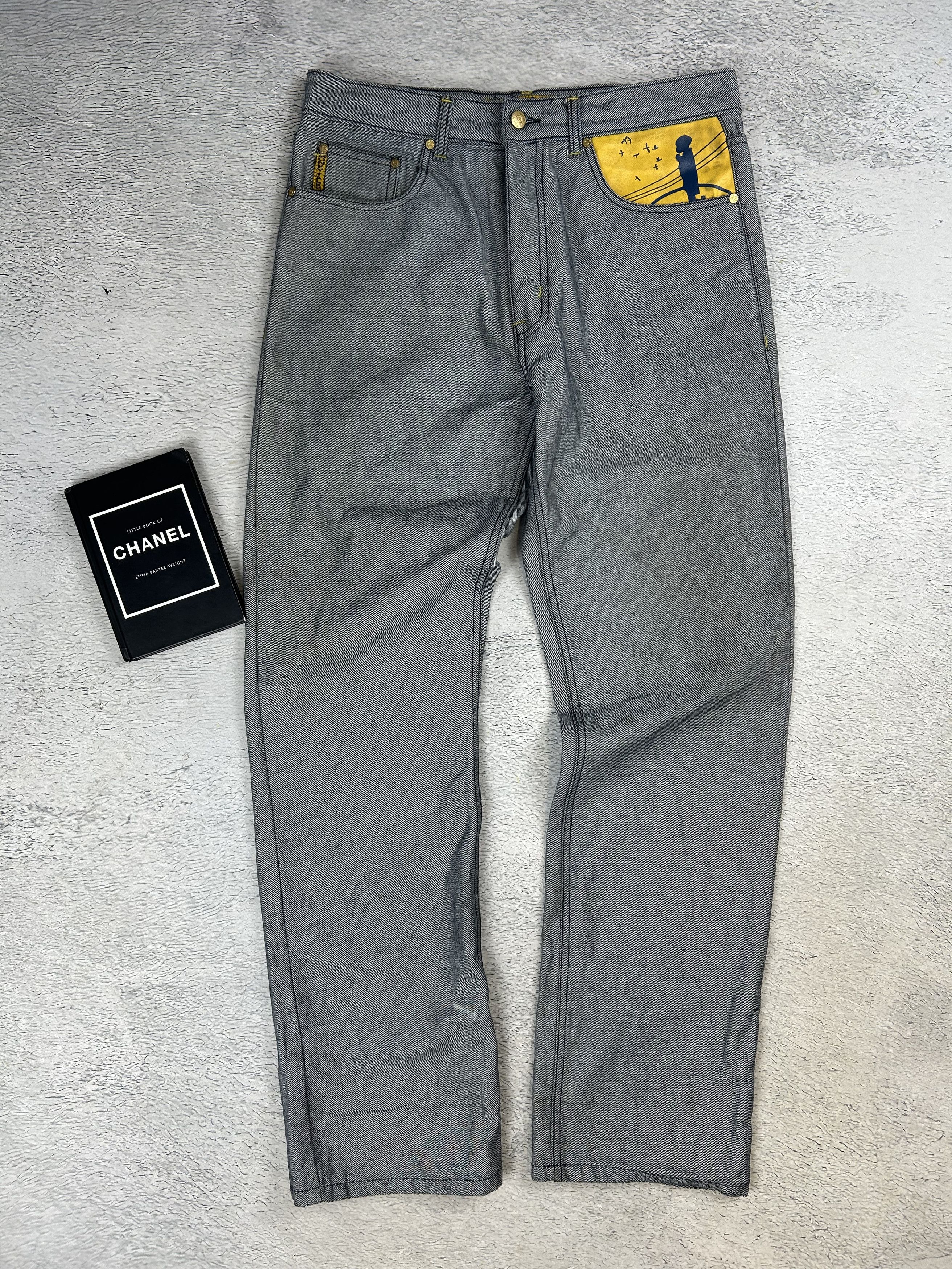 JNCO × Japanese Brand CRAZY vintage Money Talks jeans Big Back Logo Coogi Style Size US 36 / EU 52 - 3 Thumbnail