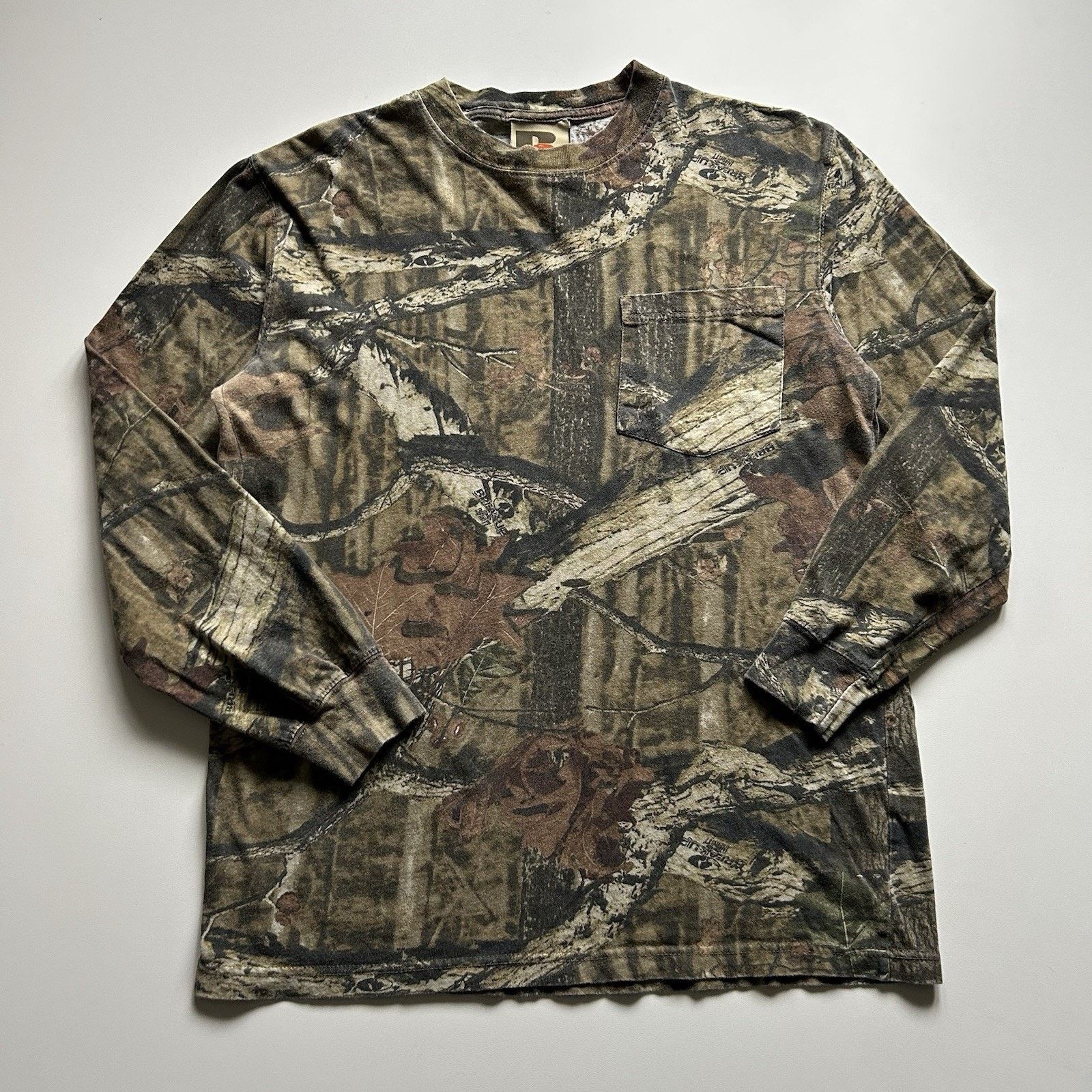 Vintage Russell Realtree Camo Shirt Medium Y2K Long Sleeve