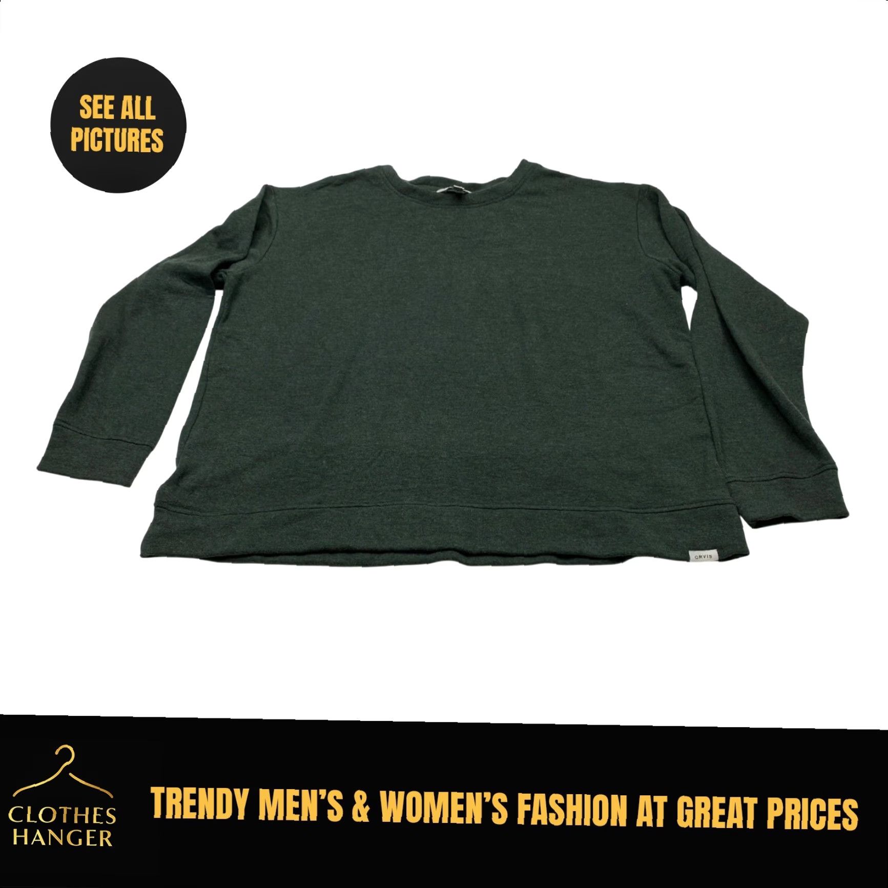 Orvis Orvis Sweatshirt Mens Large L Green Pullover Crew Long Sleeve Fleece Forest 7749 Size US L / EU 52-54 / 3 - 2 Thumbnail