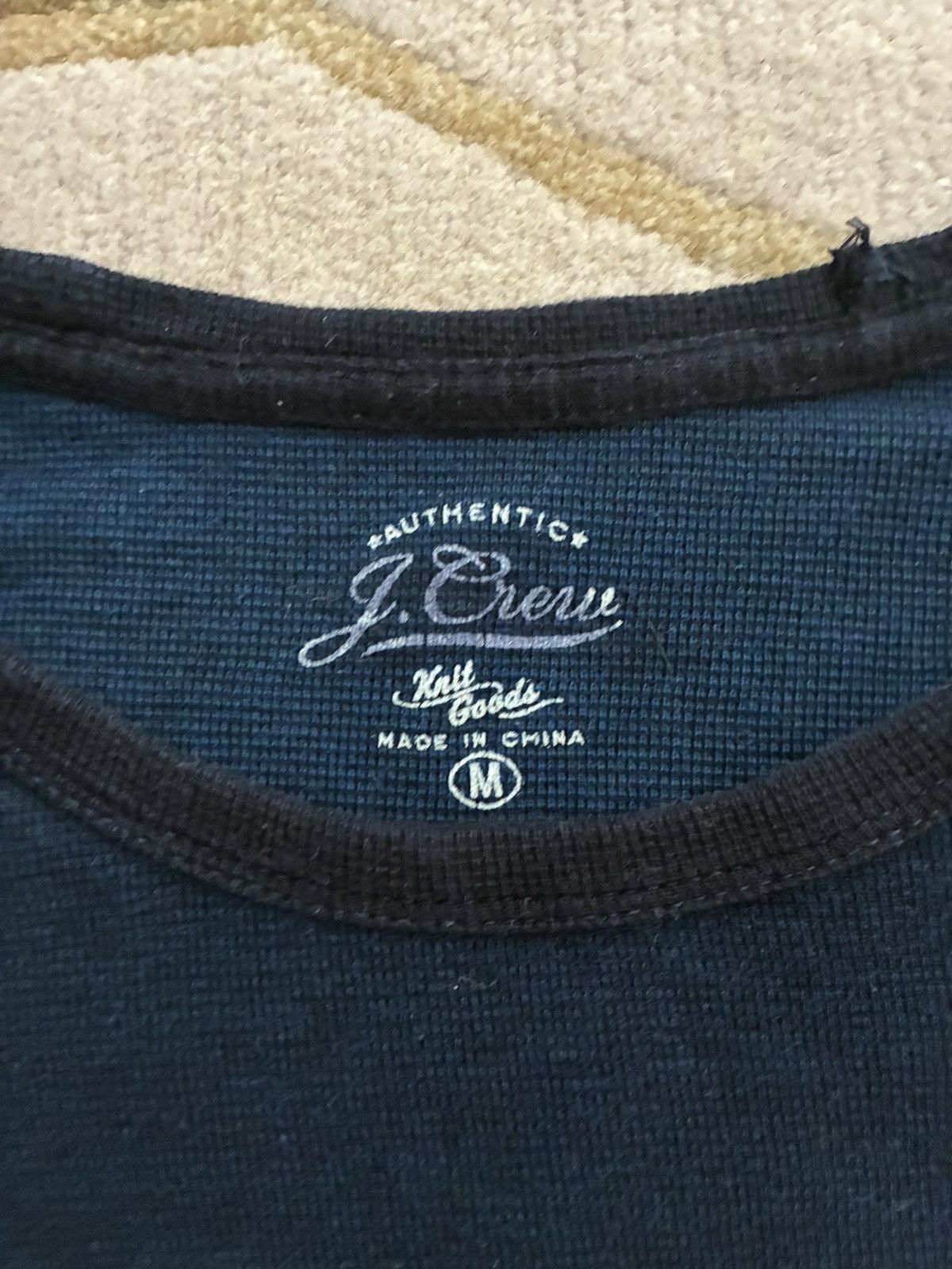 J.Crew J. Crew Long Sleeve Waffle Baseball Tee *Sample Size US M / EU 48-50 / 2 - 2 Thumbnail