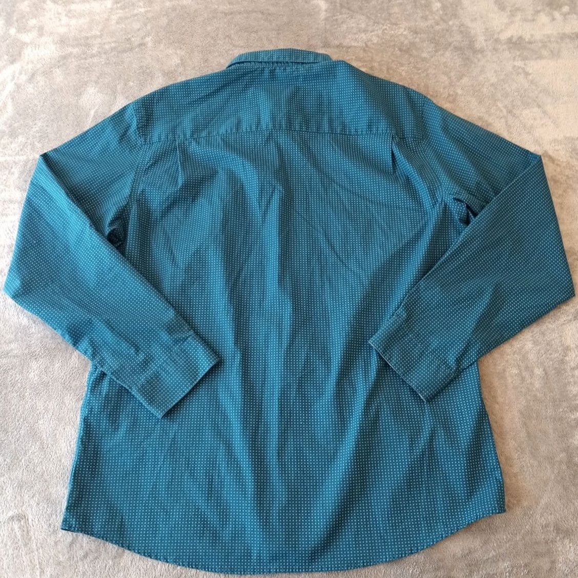 Van Heusen Van Heusen Shirt Mens XL Slim Fit Blue Geometric Long Sleeve Button Down Size US XL / EU 56 / 4 - 2 Thumbnail
