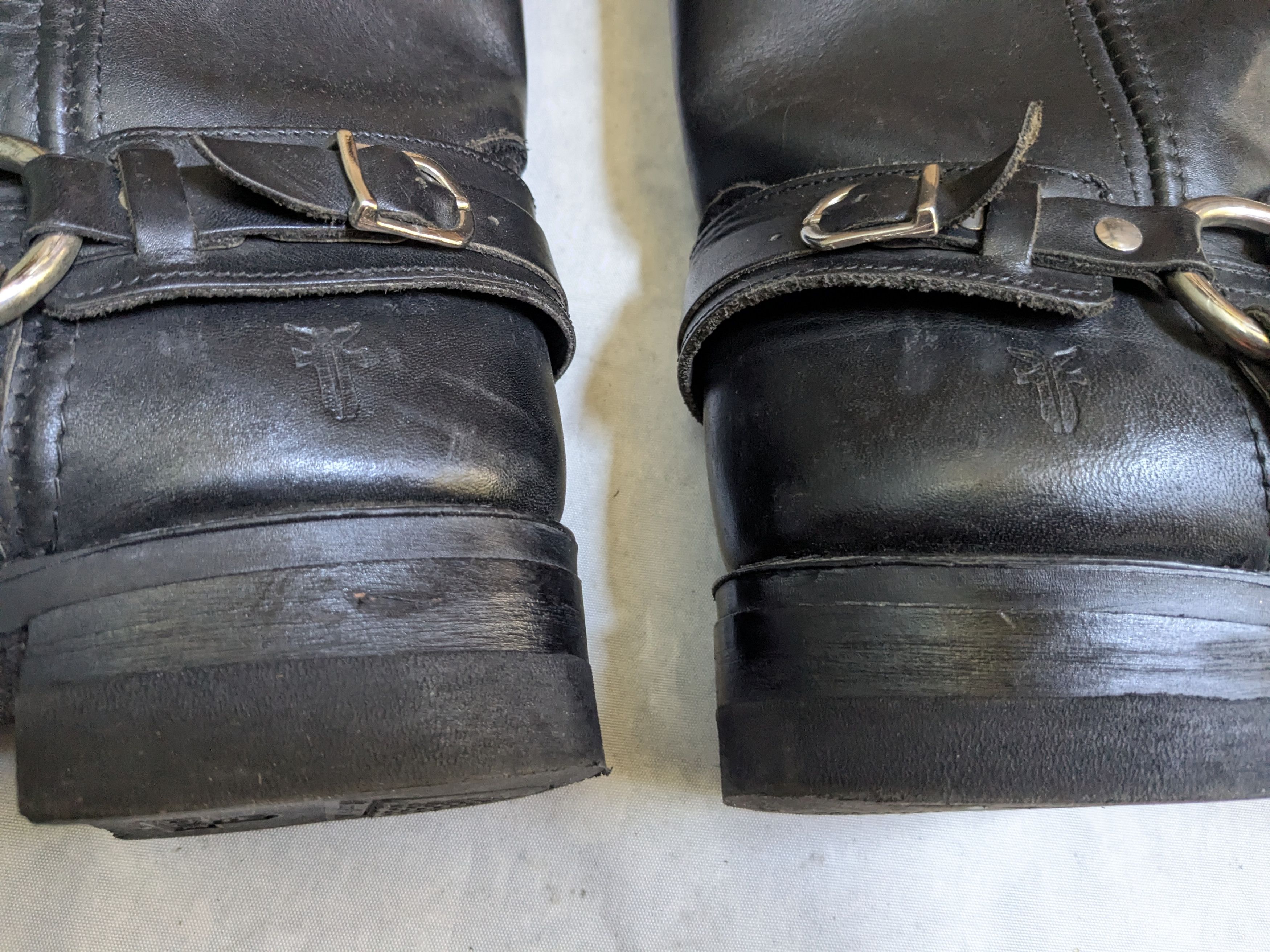 Frye Frye Harness Black Leather 10.5 M Leather Belted Size US 10.5 / EU 43-44 - 8 Thumbnail