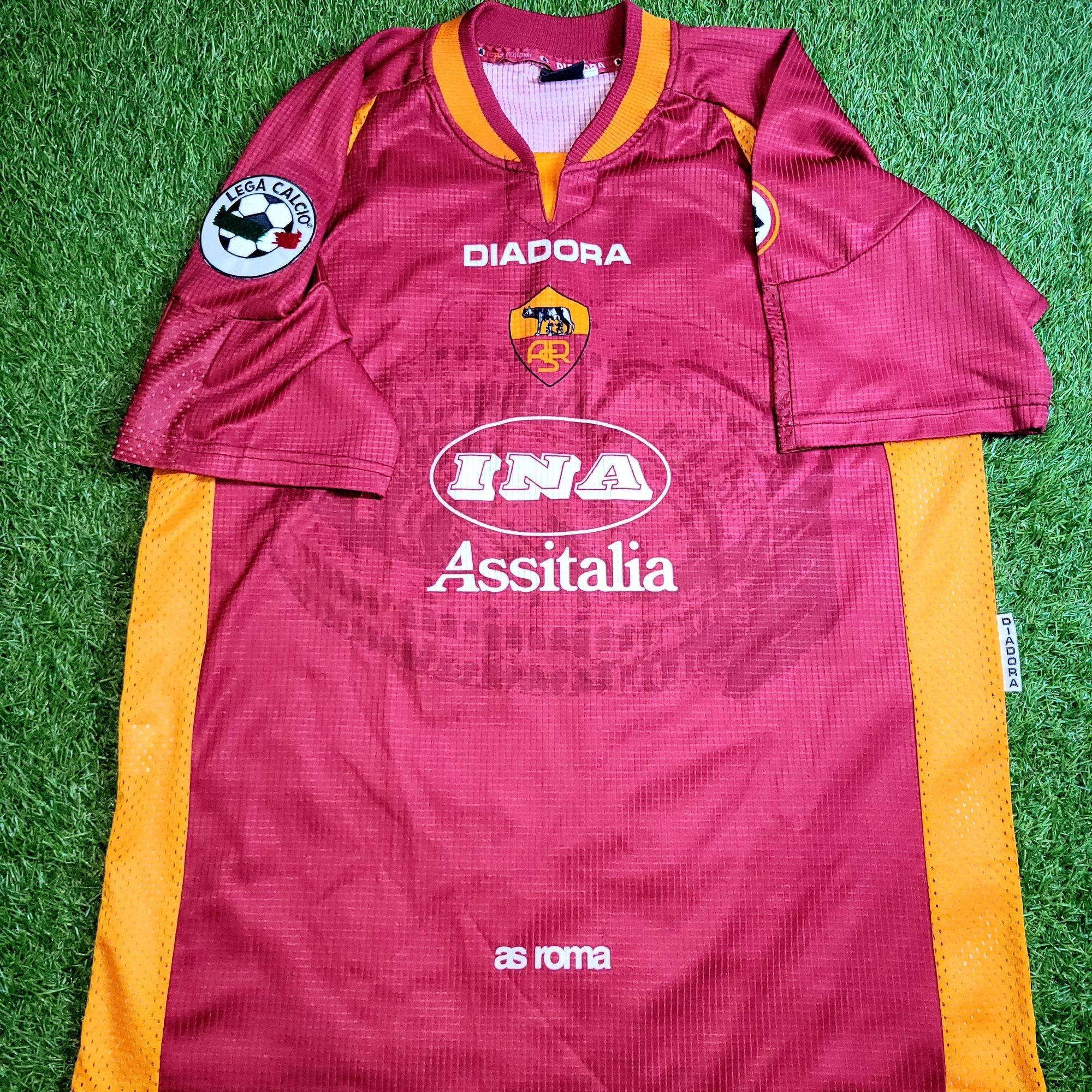 Diadora Totti As Roma Diadora 1997 1998 KARDASHIAN Soccer Jersey L Size US L / EU 52-54 / 3 - 2 Thumbnail