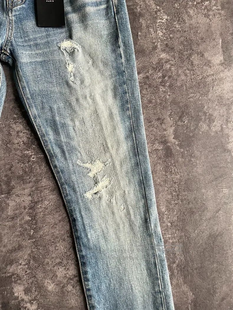 Saint Laurent Paris Saint Laurent Paris Patch Denim Pants Size US 27 - 4 Thumbnail