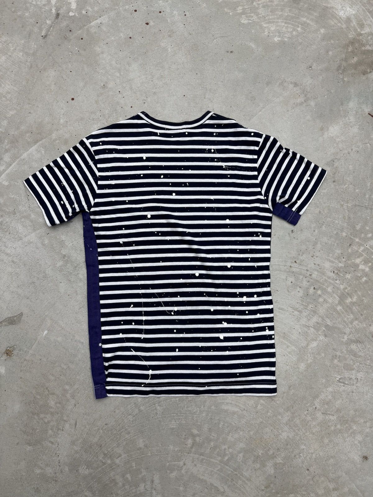 Comme des Garcons Homme CDG Homme Paint Splatter Patchwork Striped Shirt Size US XS / EU 42 / 0 - 2 Thumbnail