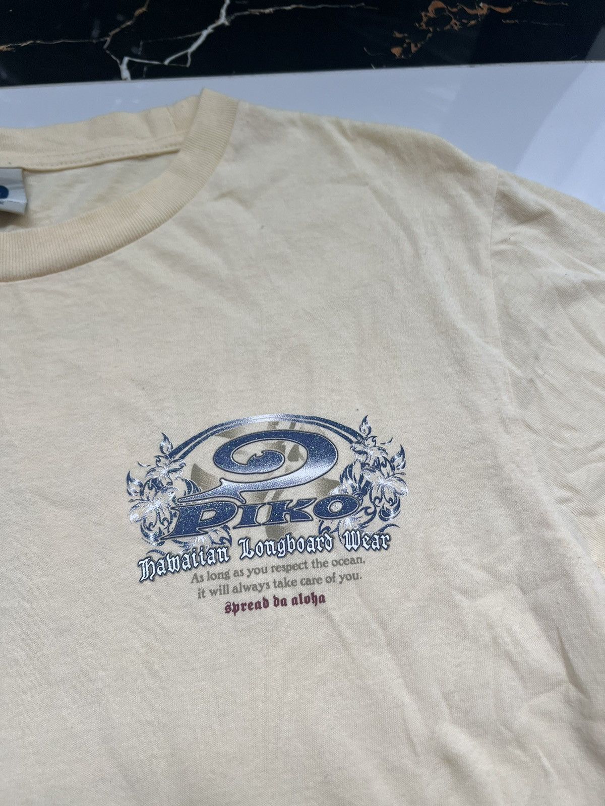 Japanese Brand × Vintage 90’s PIKO RARE HAWAIIAN LONGBOARD WEAR RETRO SURF TEE Y2K Size US XL / EU 56 / 4 - 7 Thumbnail