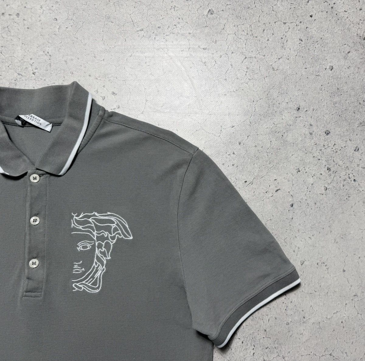 Versace Versace Collection Luxury Polo Shirt Vintage Big Logo Size US L / EU 52-54 / 3 - 2 Thumbnail