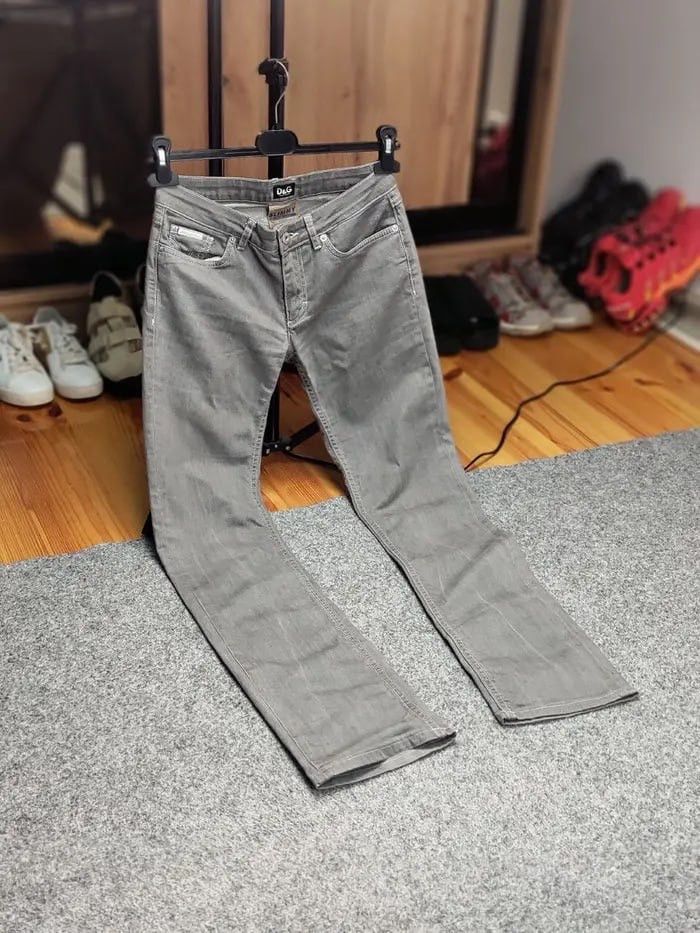 Dolce & Gabbana Vintage 90's Dolce & Gabbana Straig Women's Gray Denim Jeans Size 25" / US 0 / IT 36 - 22 Thumbnail