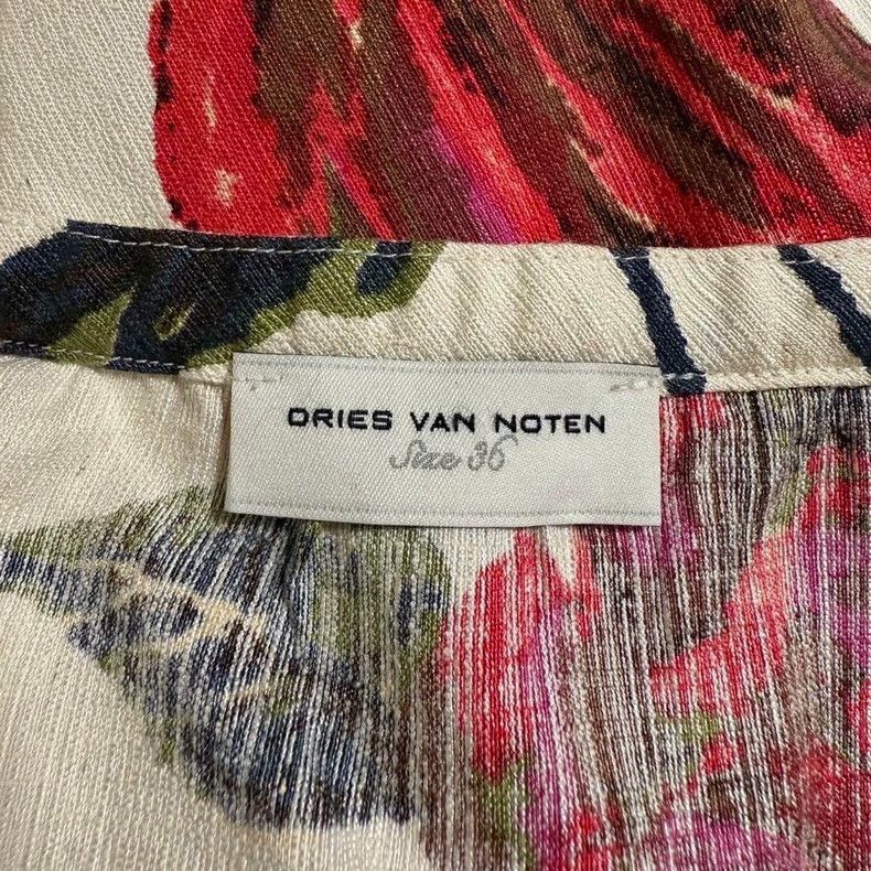 Dries Van Noten Dries Van Noten size:36 Red and white floral halter dress Size S / US 4 / IT 40 - 6 Thumbnail