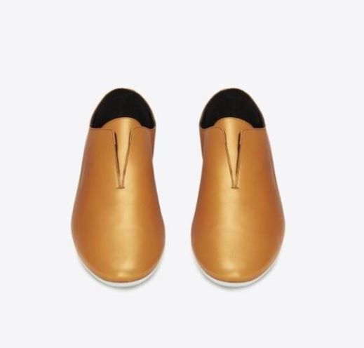image of Saint Laurent Paris Oc11Z0124 Richelieu Oxford Shoes In Metallic Leather, Men's