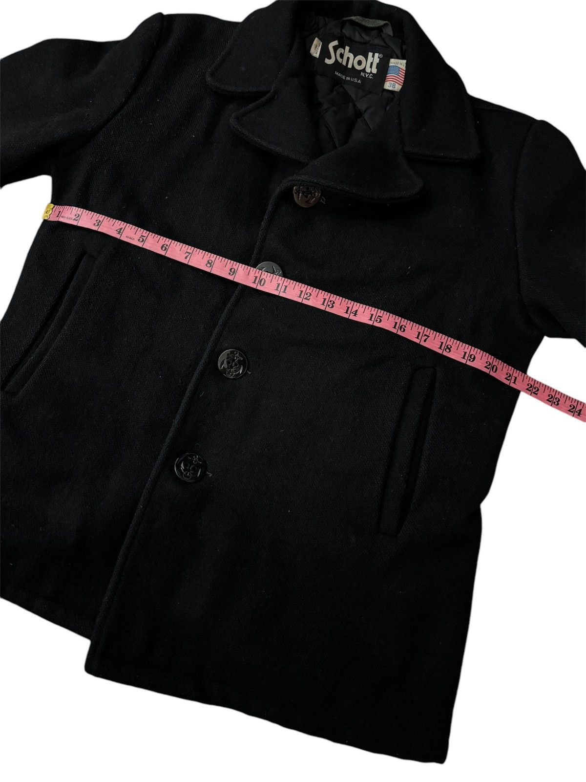 Schott VINTAGE SCHOTT NYC WOOL PEACOAT JACKET Size US S / EU 44-46 / 1 - 7 Thumbnail