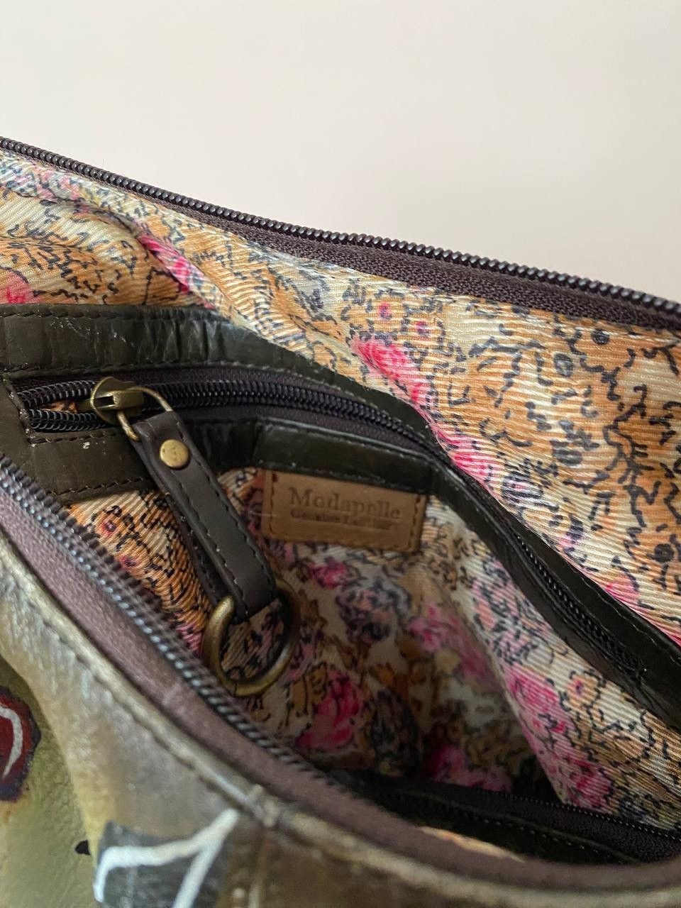 Designer 🔥 MODAPELLE Genuine Leather Floral Peacock Shoulder Bag Size ONE SIZE - 11 Thumbnail