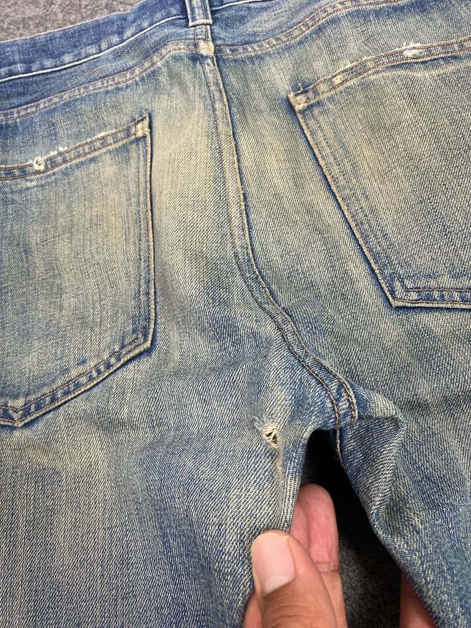 Japanese Brand red card blue work denim japan distressed nice design Size US 34 / EU 50 - 8 Thumbnail