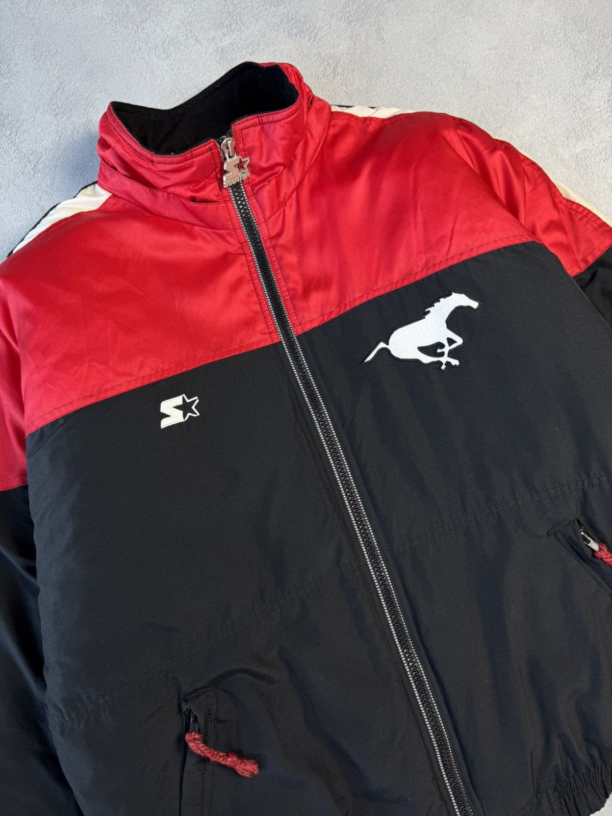 Starter Calgary Stampeders Vintage 90s Football Bomber Jacket Size US L / EU 52-54 / 3 - 4 Thumbnail