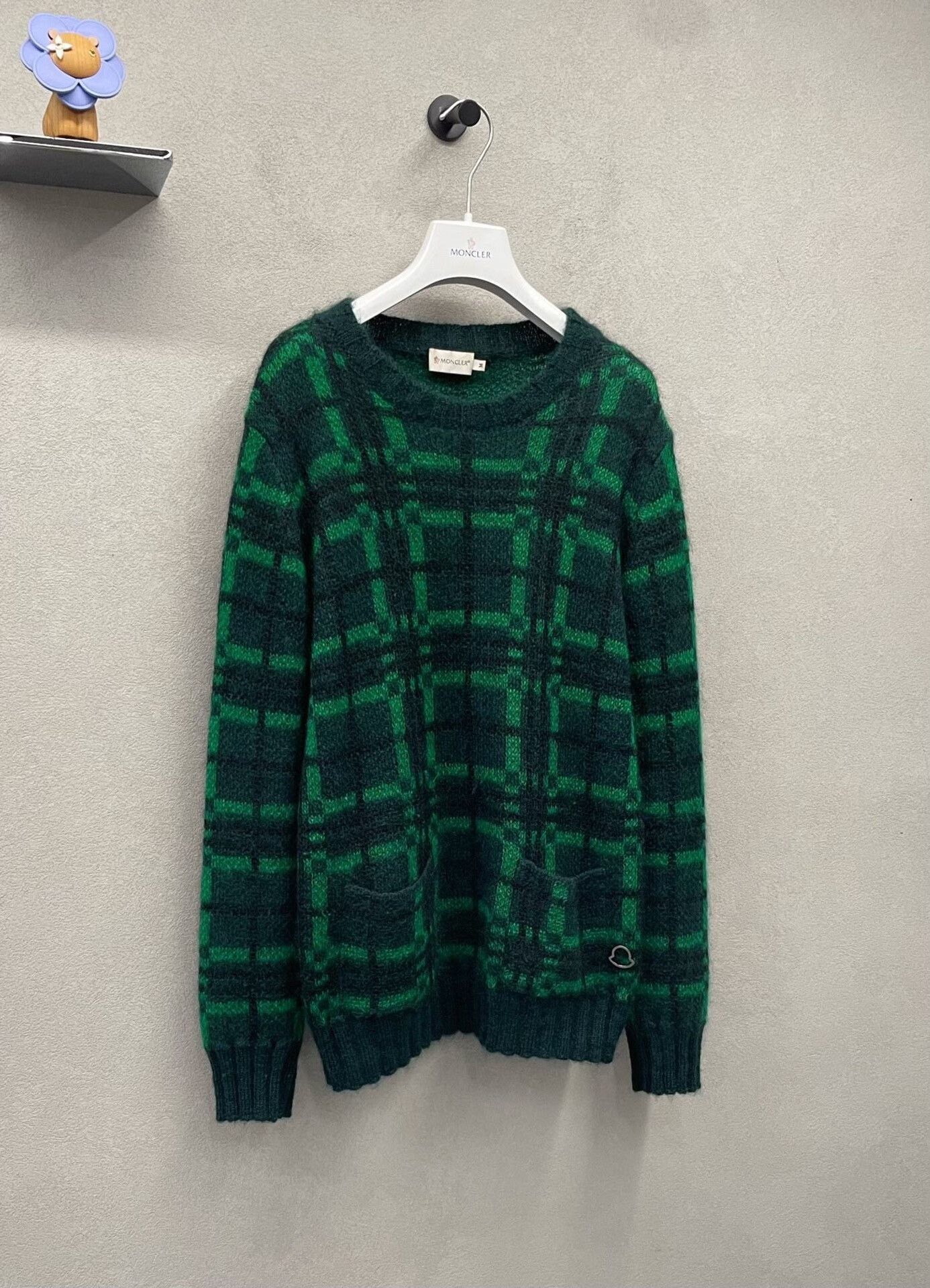 Moncler green plaid sweater by Moncler size M Size US M / EU 48-50 / 2 - 3 Thumbnail