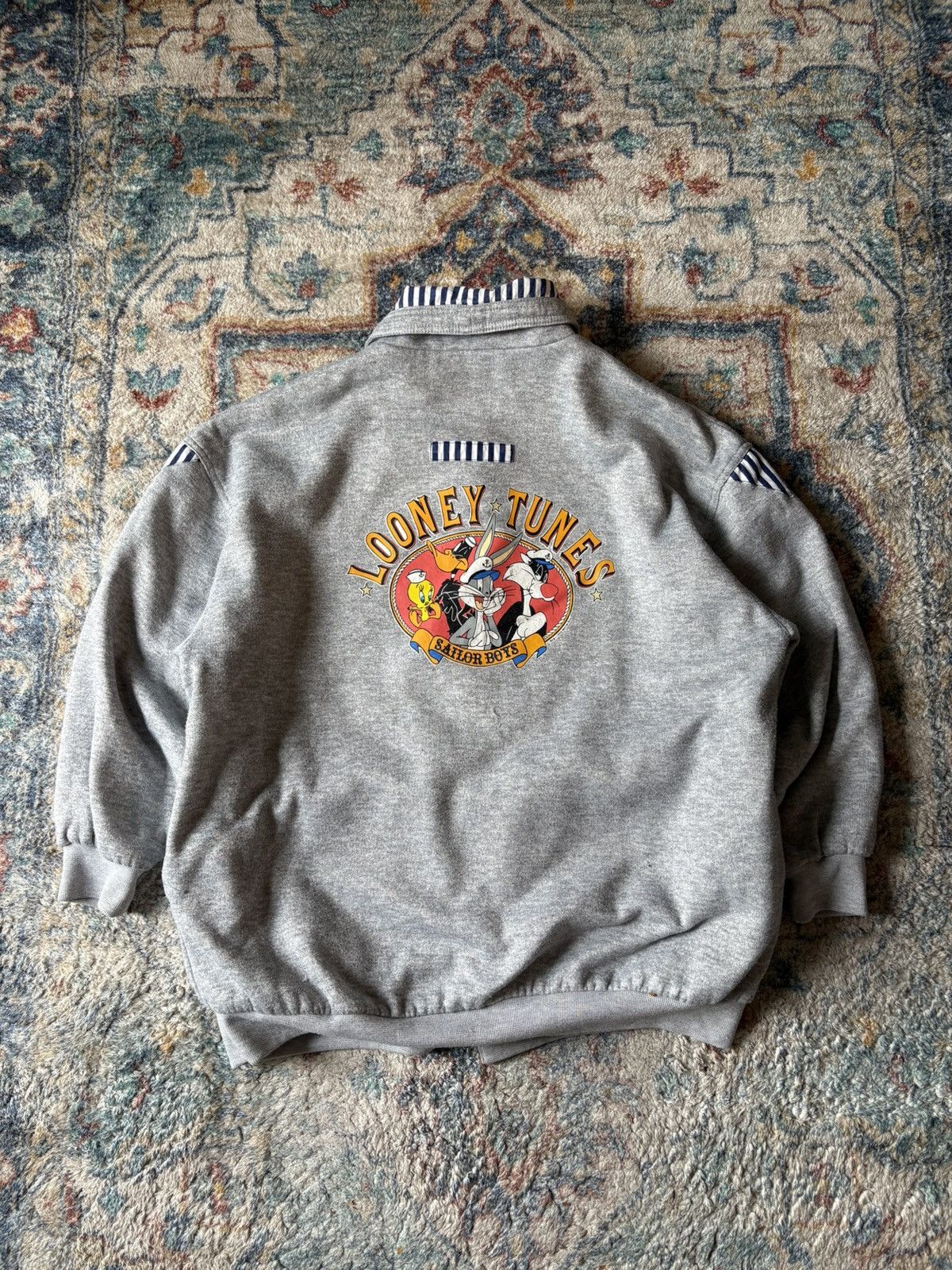 Vintage Vintage Looney Tunes Sailor Reversible Button-up Sweatshirt Size US L / EU 52-54 / 3 - 2 Thumbnail