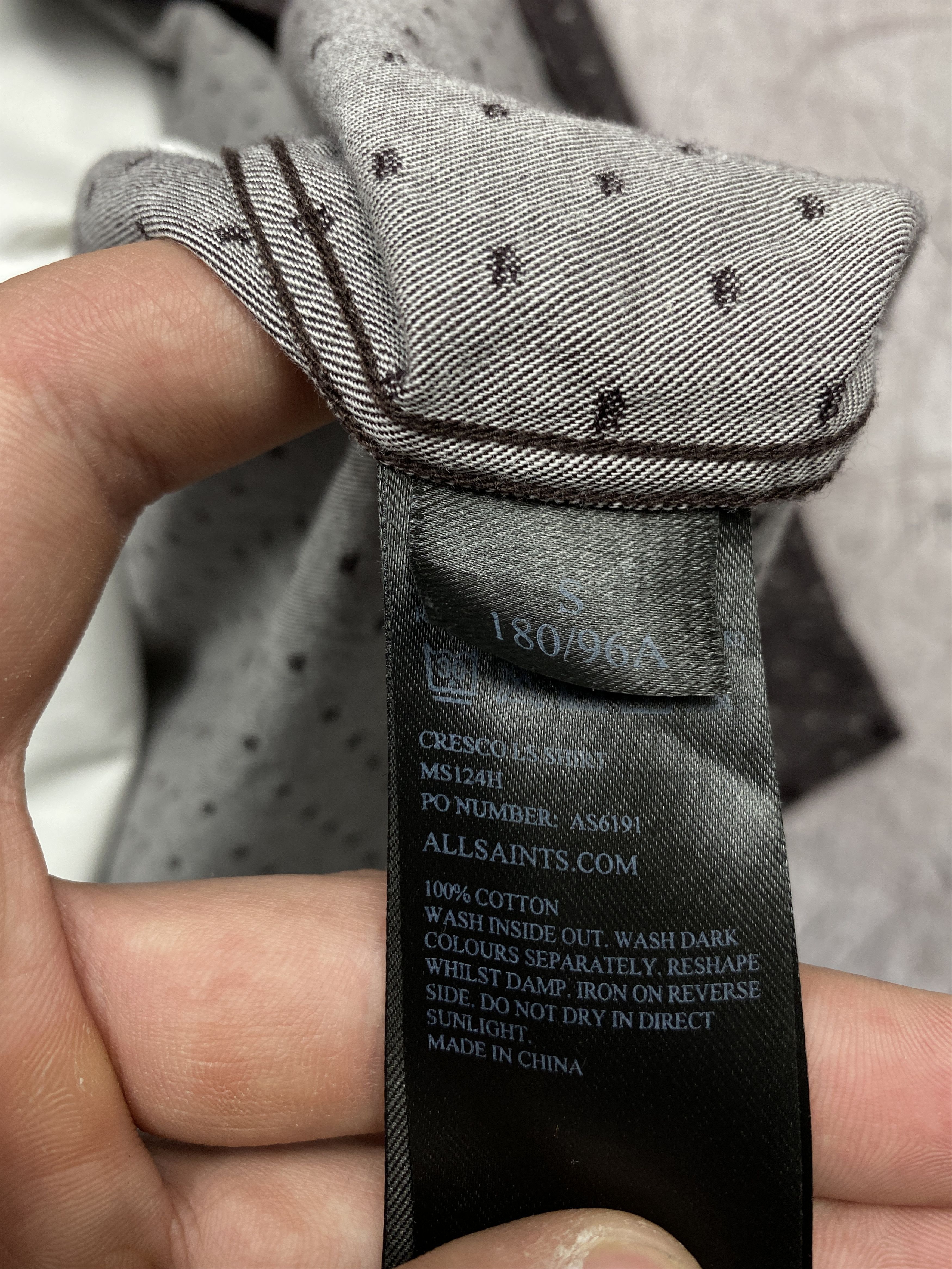 Allsaints × Flannel Allsaints Flannel Vintage Cresco Mens Long Sleeve Shirt Size US S / EU 44-46 / 1 - 6 Thumbnail