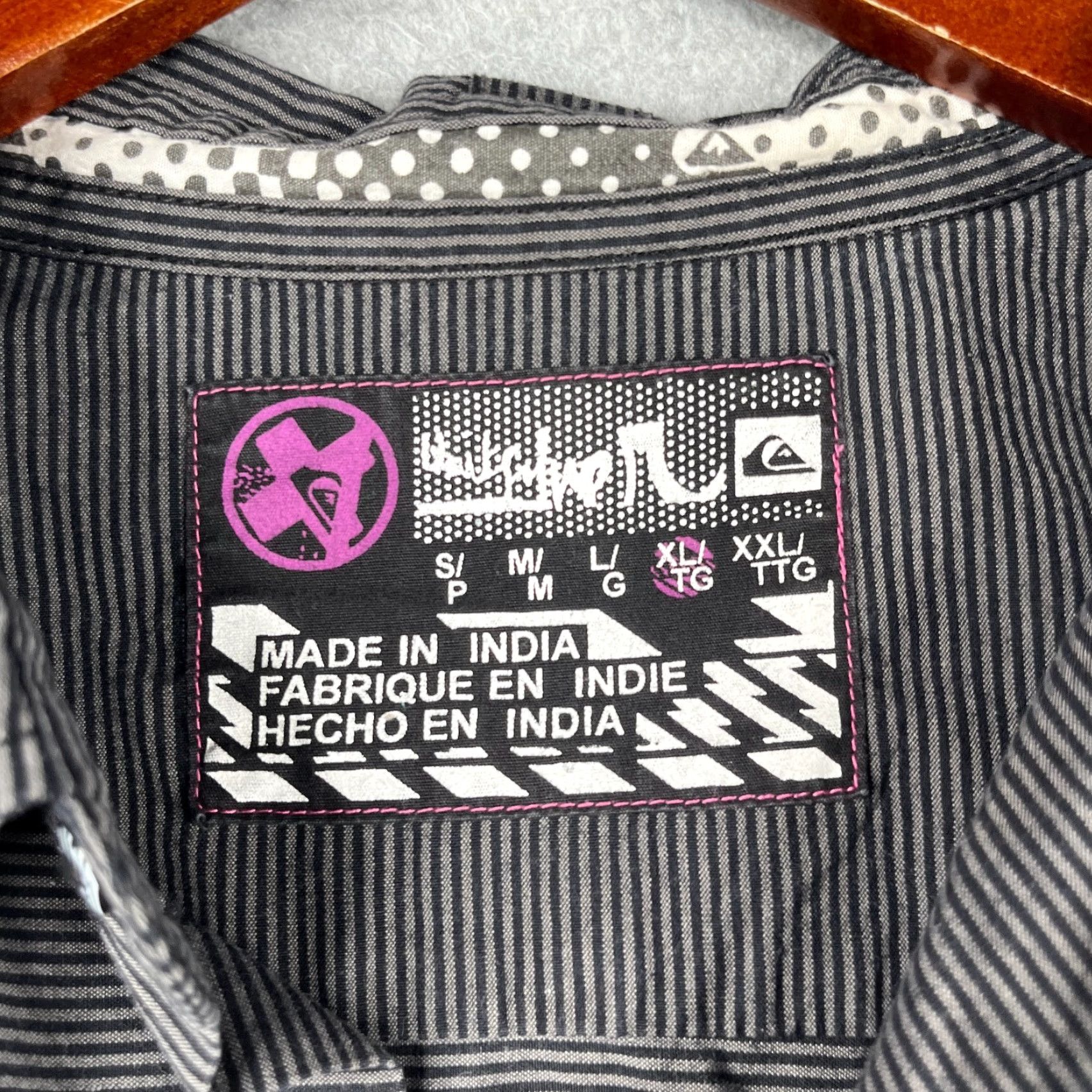 Quiksilver Quiksilver Shirt XL Gray Striped Pocket Button-Up Short Sleeve Mens Size US XL / EU 56 / 4 - 4 Thumbnail