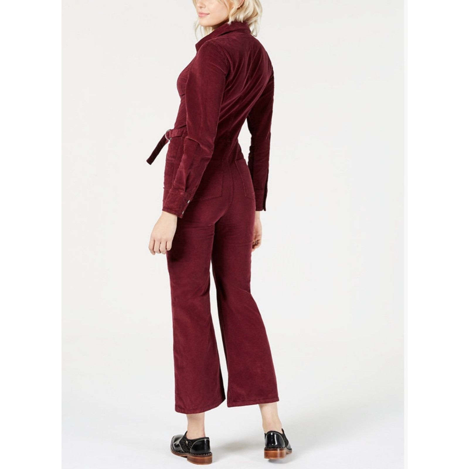 Free People Free People Take Me Out Tailored Corduroy Jumpsuit Wine 0 Size 26" / US 2 / IT 38 - 5 Thumbnail
