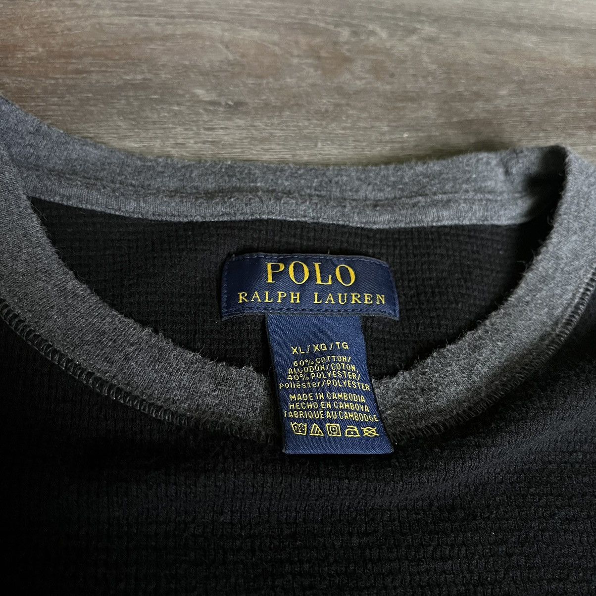 Polo Ralph Lauren Vintage Polo Ralph Lauren Two Toned Thermal Longsleeve Tee Size US XL / EU 56 / 4 - 4 Thumbnail
