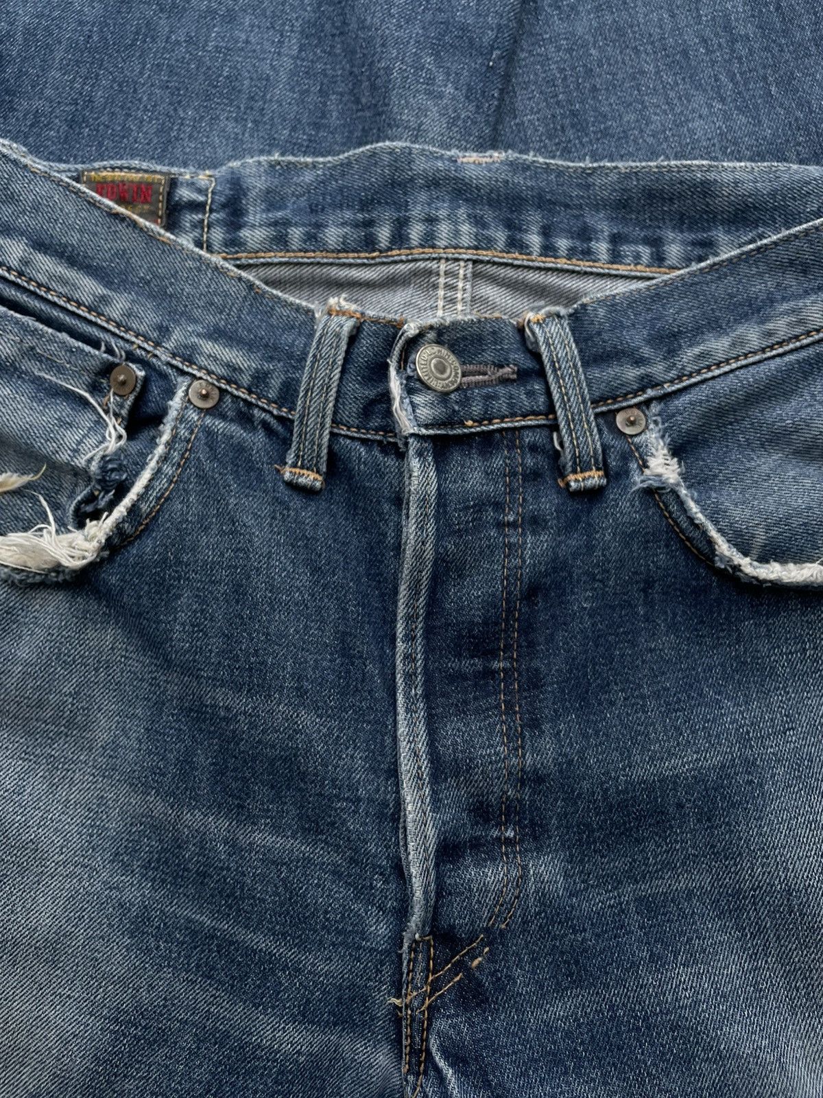 Edwin Vintage Distress Edwin Selvedge Inspired by Kapital Jeans Size US 30 / EU 46 - 15 Thumbnail