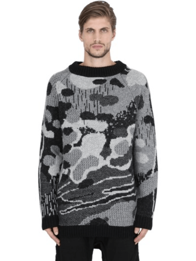 11 By Boris Bidjan Saberi Wool & Alpaca Blend Jacquard Sweater Size US L / EU 52-54 / 3 - 1 Thumbnail